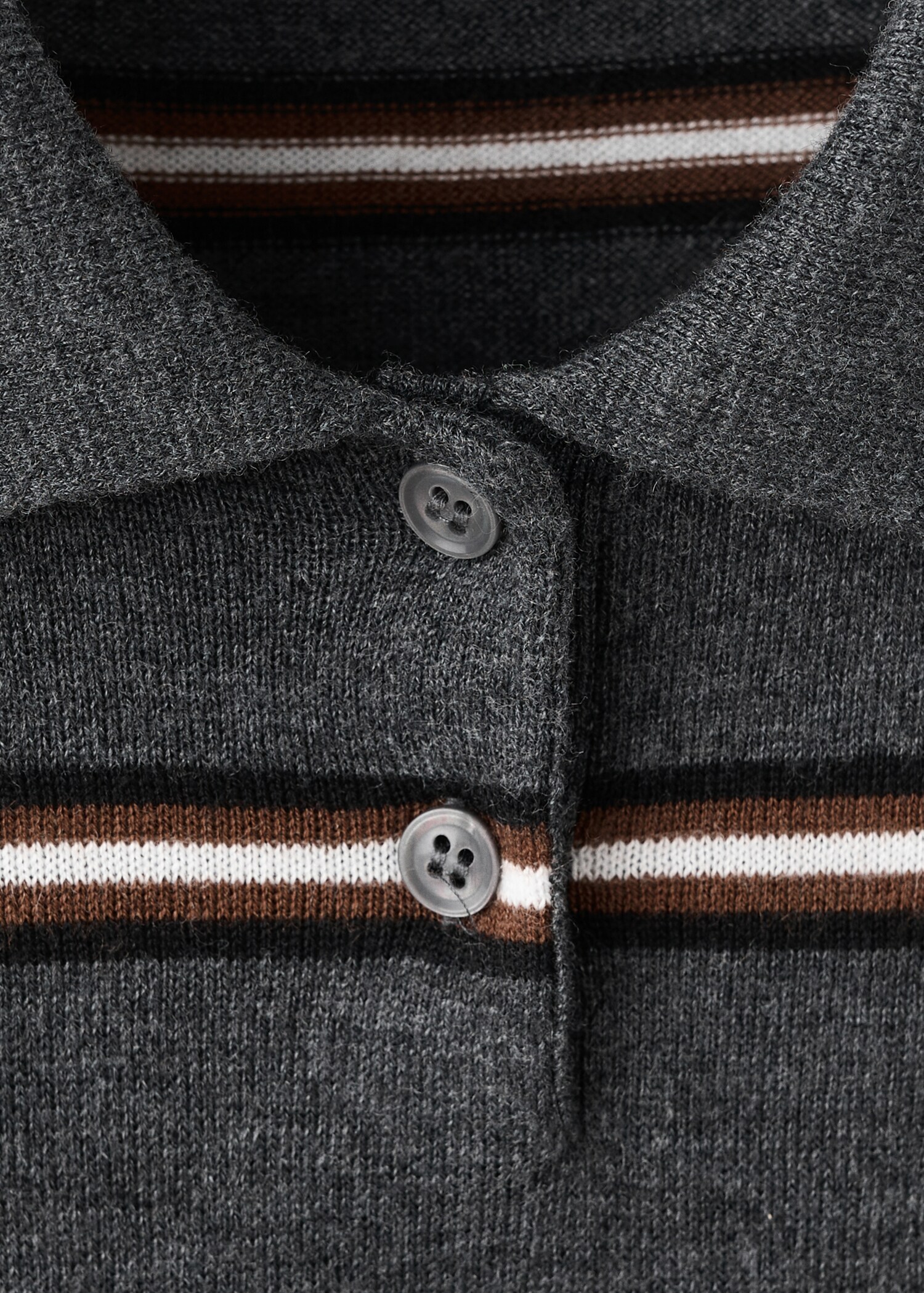 Striped polo-neck sweater - Details of the article 8