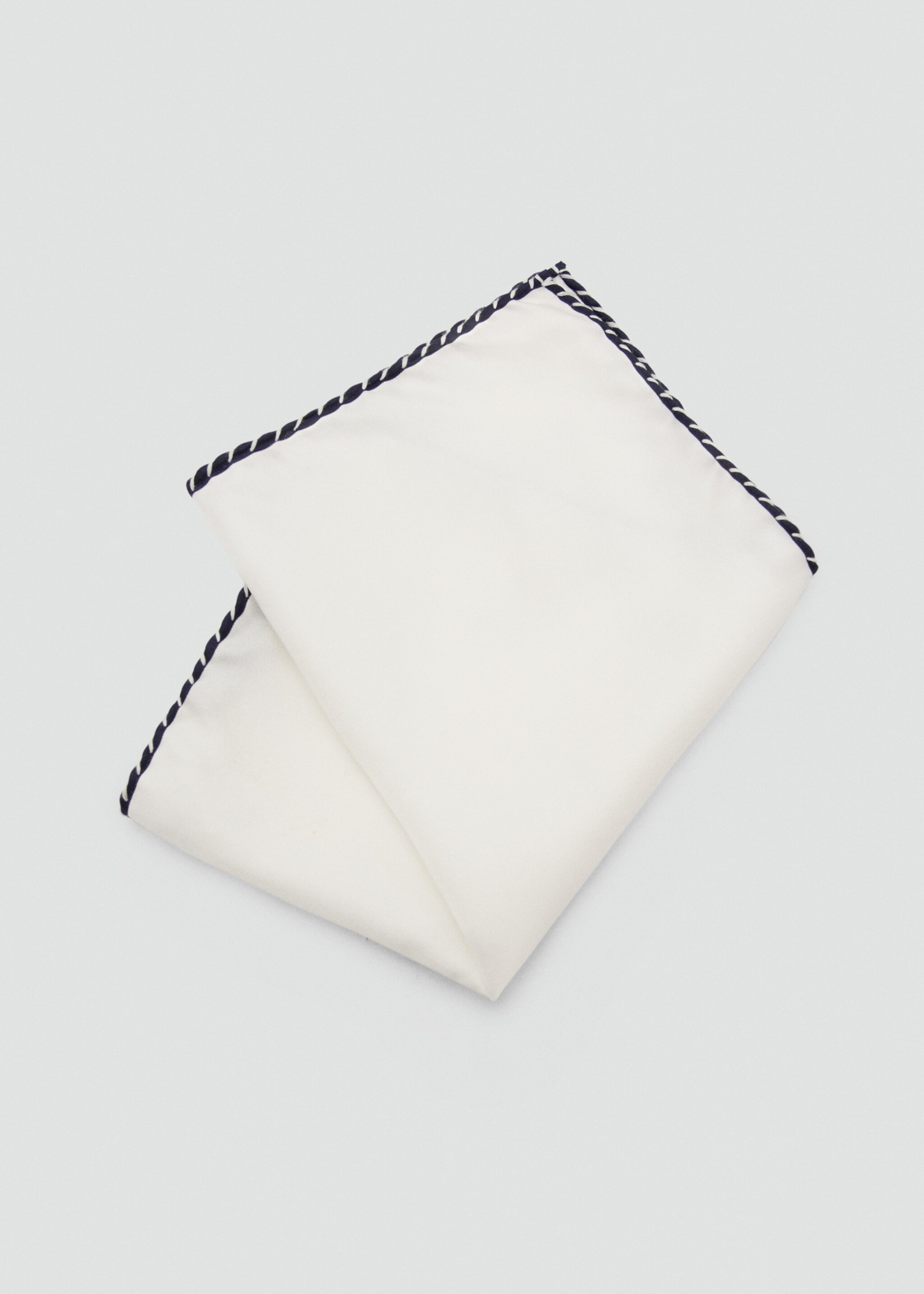 Handkerchief bordon - Details of the article 1, White. Ref: 27051337-00.