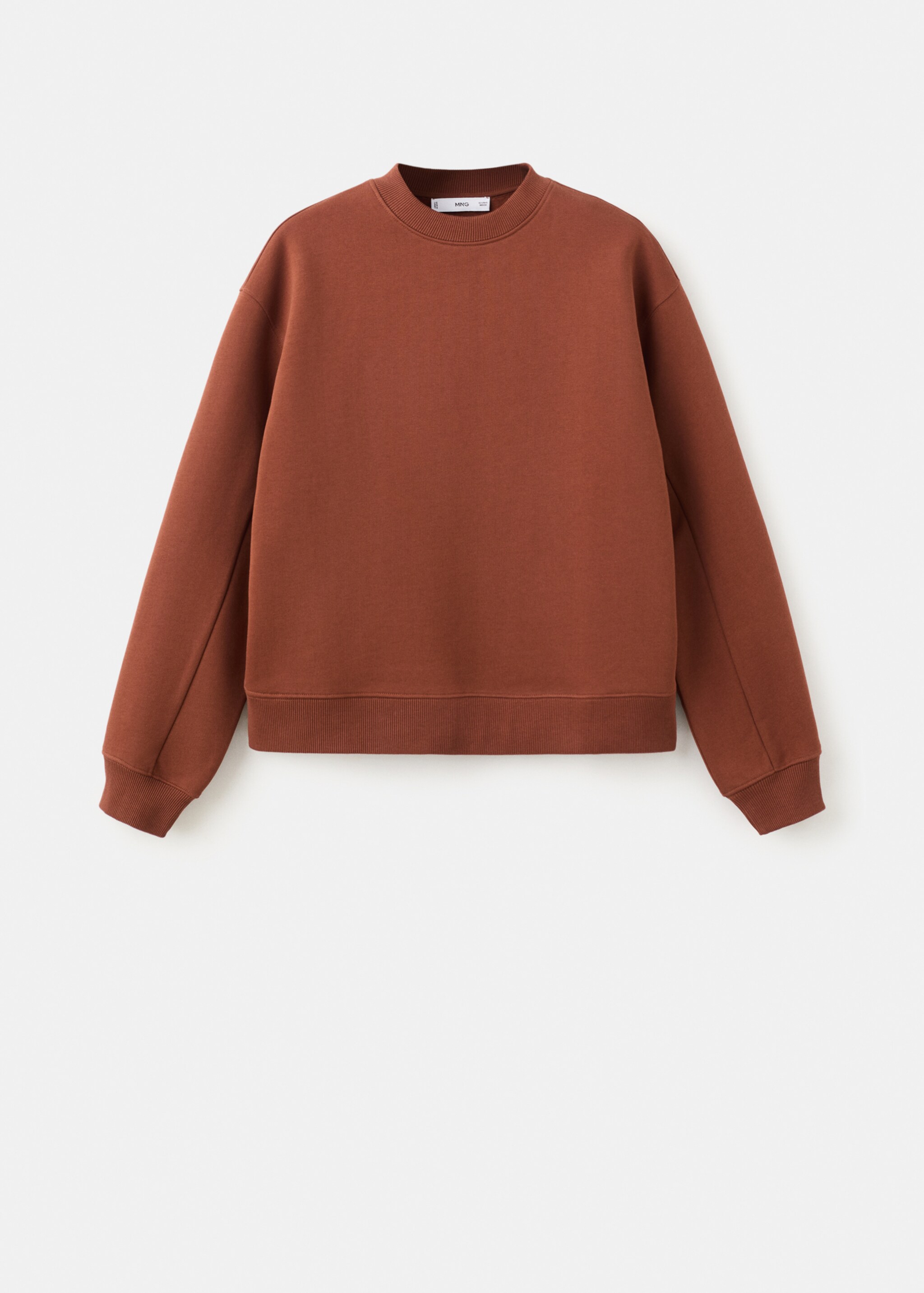 Plain cotton sweatshirt - Article without model, Russet. Ref: 27051338-00.