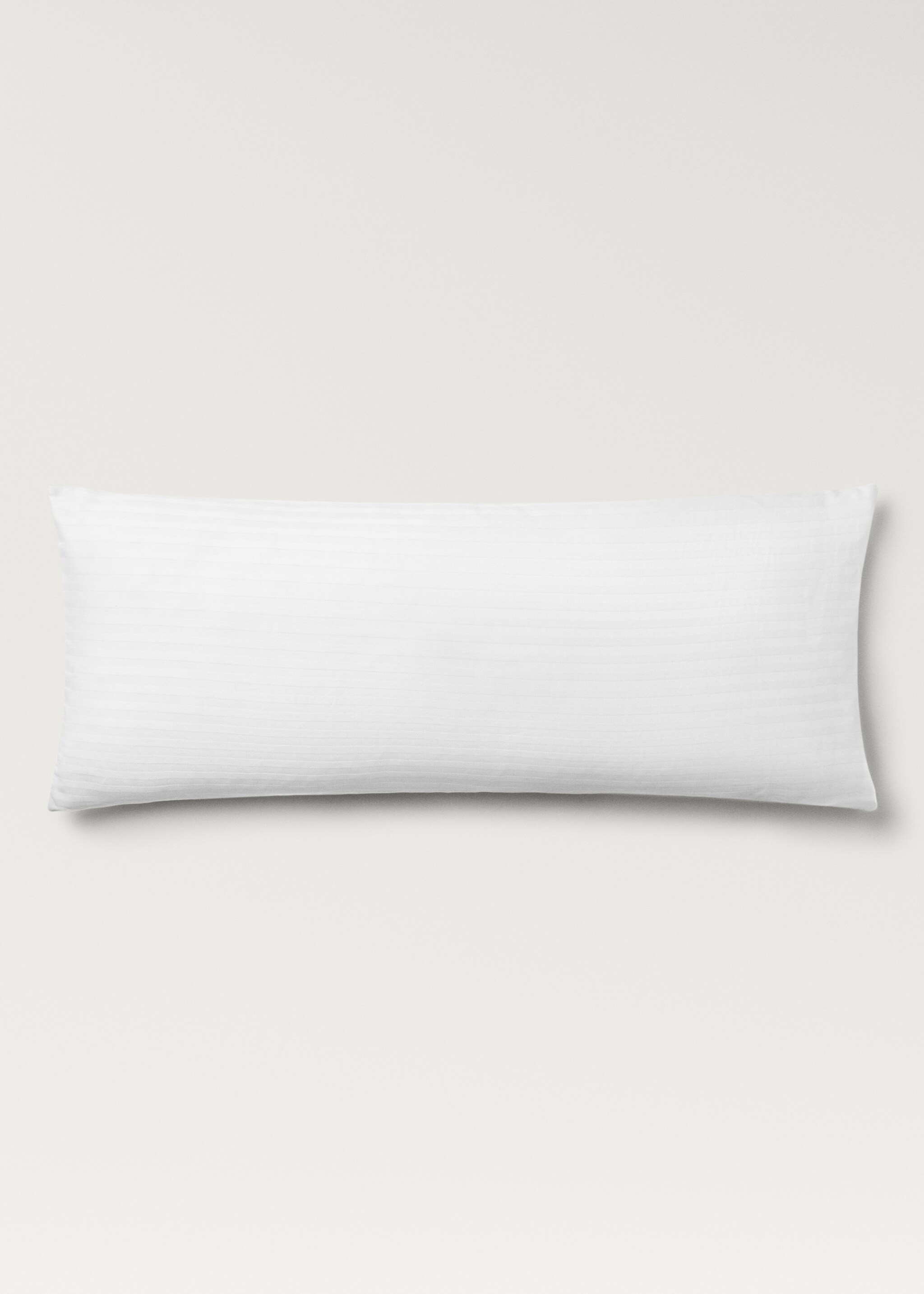 Gestreifter Kissenschoner aus Baumwolle 40 x 90 cm - Artikel ohne Model, Weiß. Ref: 27051345-00.
