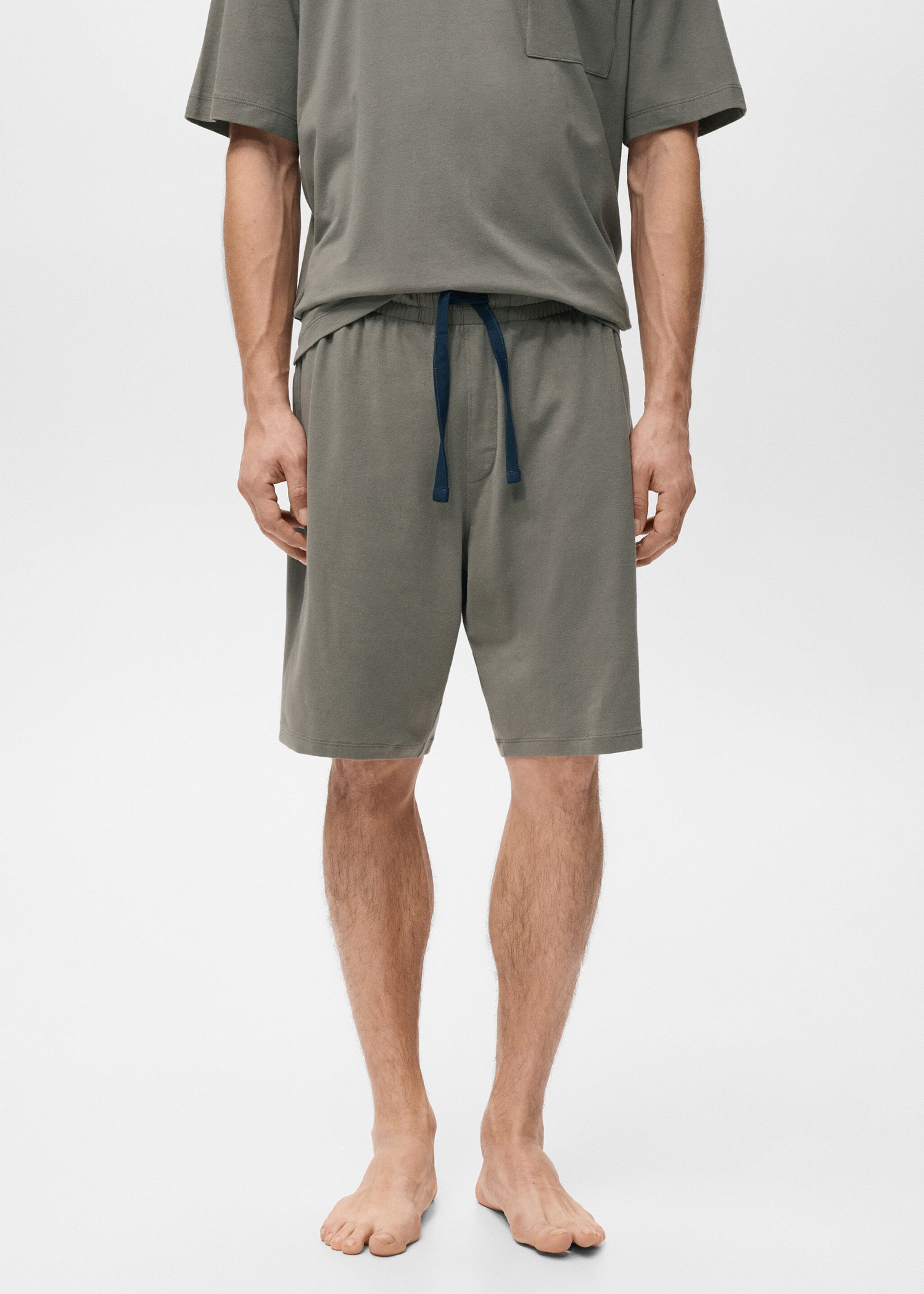 Cotton pyjama shorts pack - Details of the article 1, Coffee. Ref: 27051510-00.