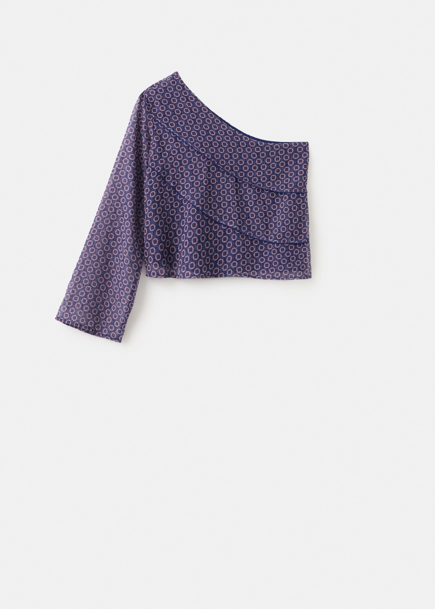 Asymmetrical printed blouse - Article without model