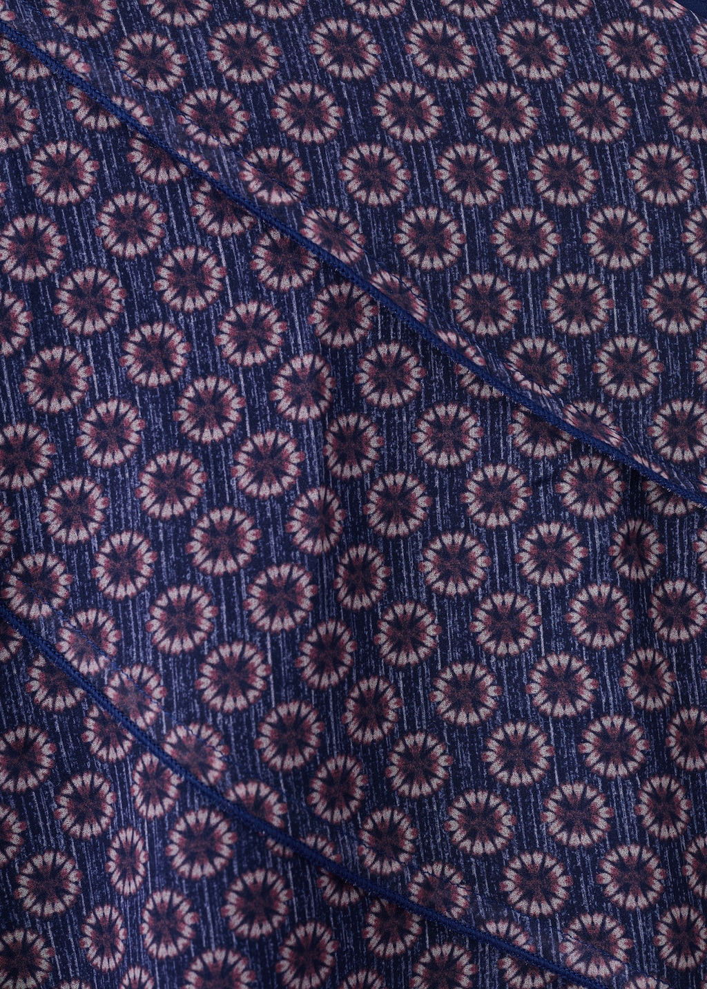 Asymmetrical printed blouse