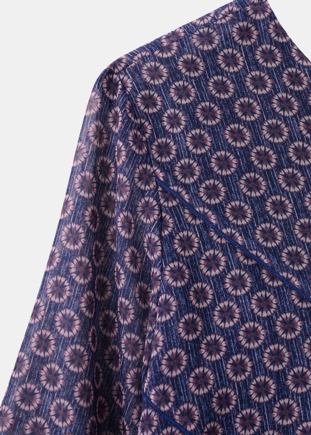 Asymmetrical printed blouse