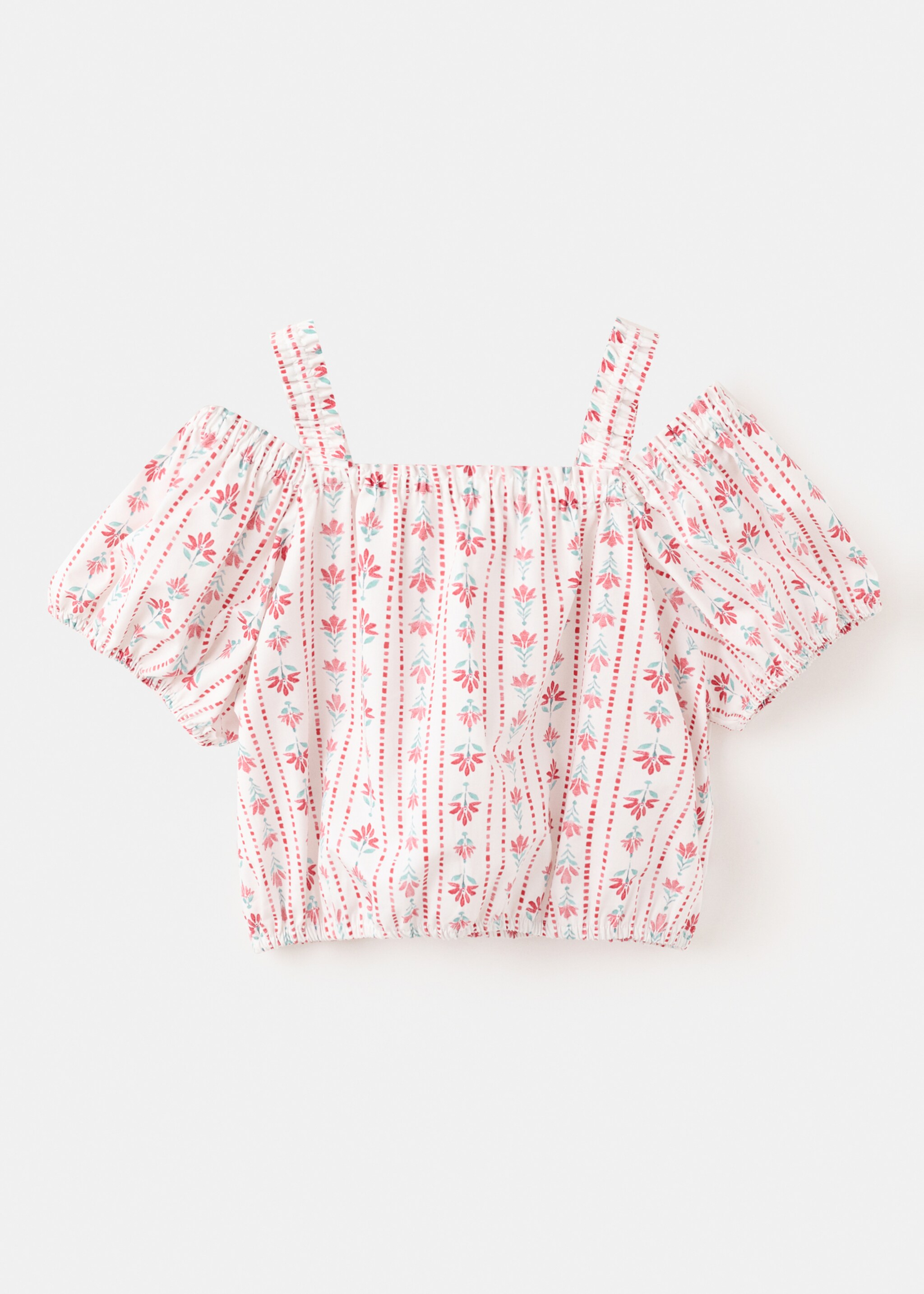 Floral print blouse - Article without model, Red. Ref: 27051514-00.