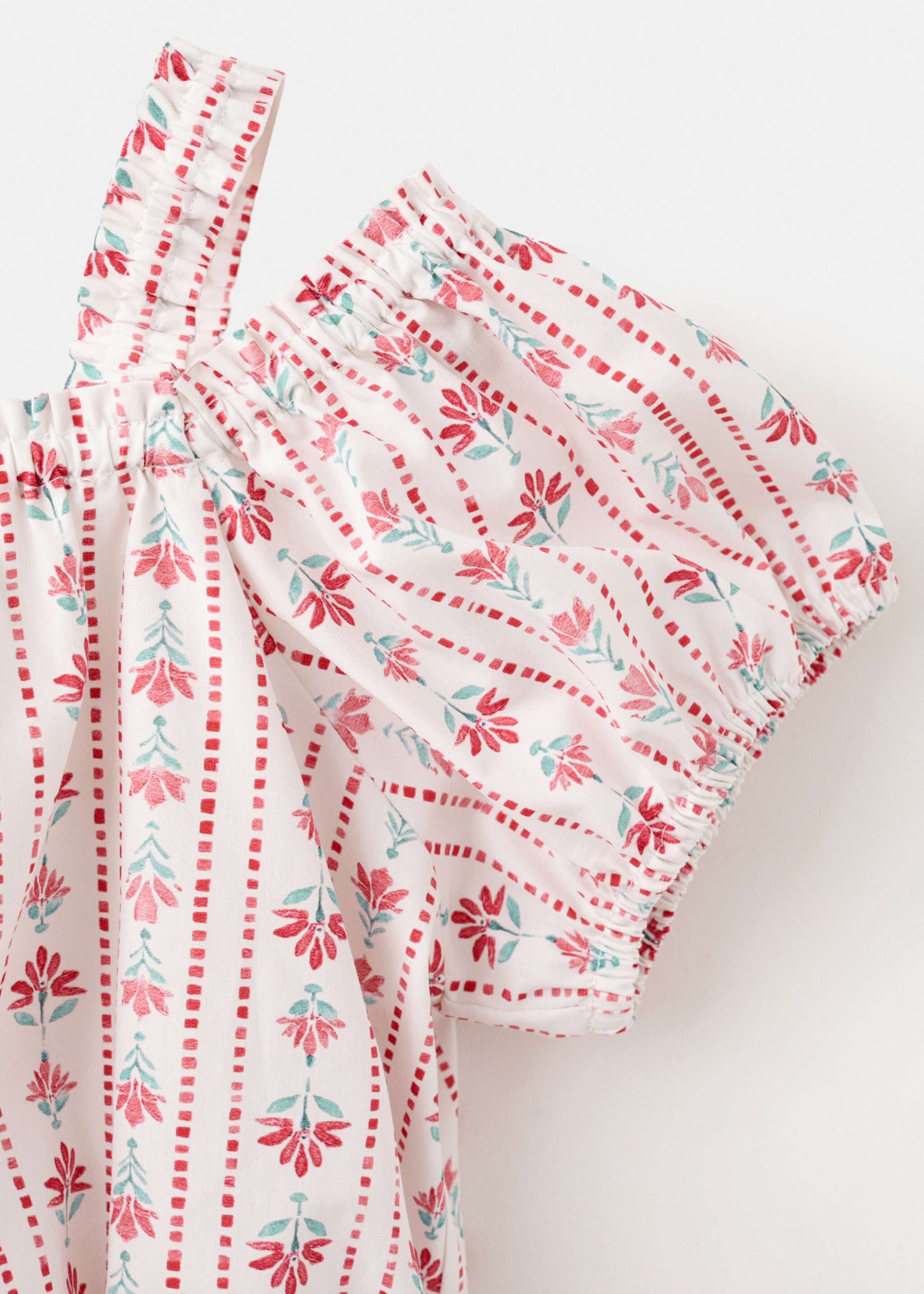 Floral print blouse - Details of the article 0, Red. Ref: 27051514-00.