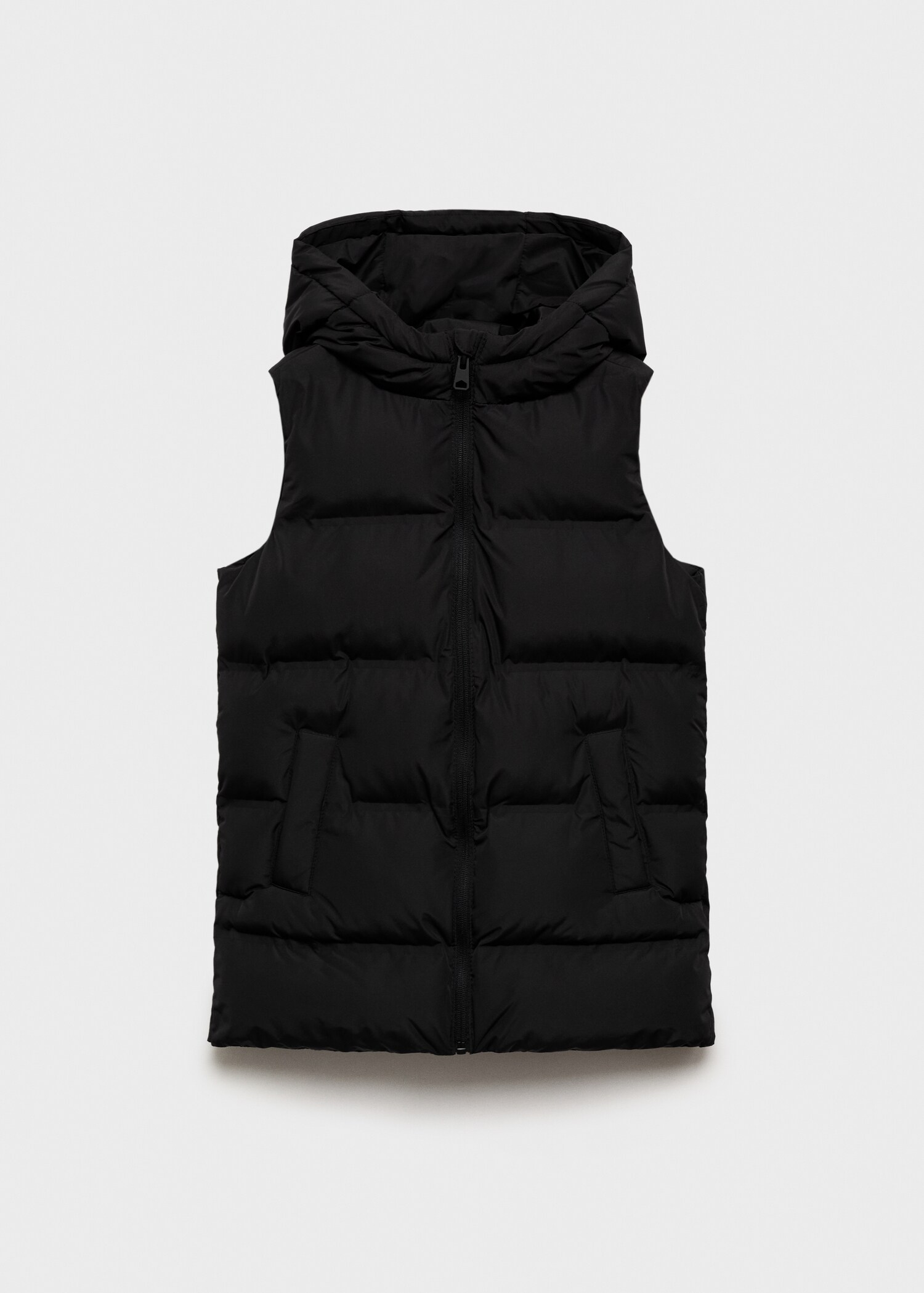 Quilted gilet with hood - Article without model