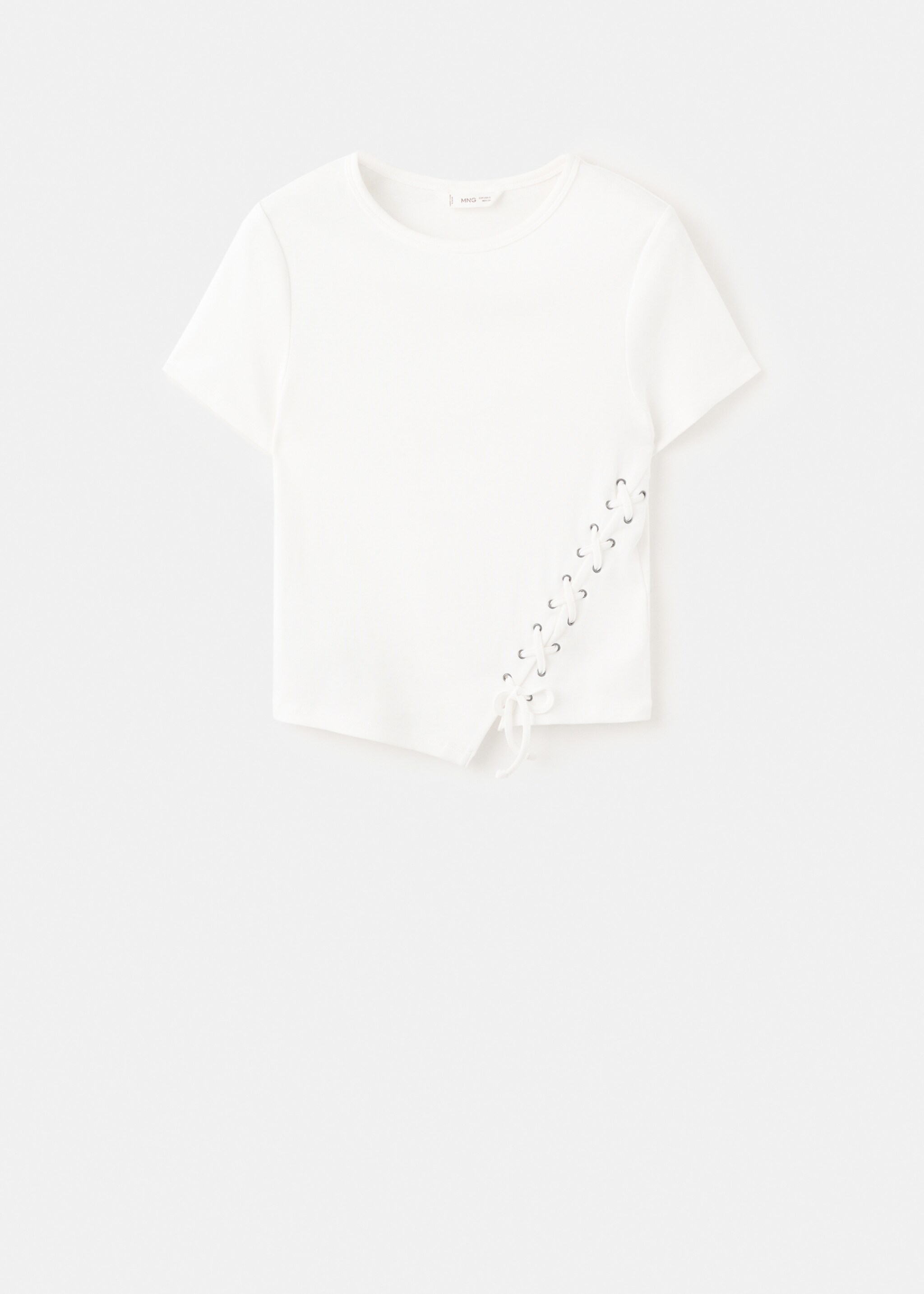 Μπλούζα με κορδόνι πλεγμένο - Προϊόν χωρίς μοντέλο, Υπόλευκο. Ref: 27051516-00.