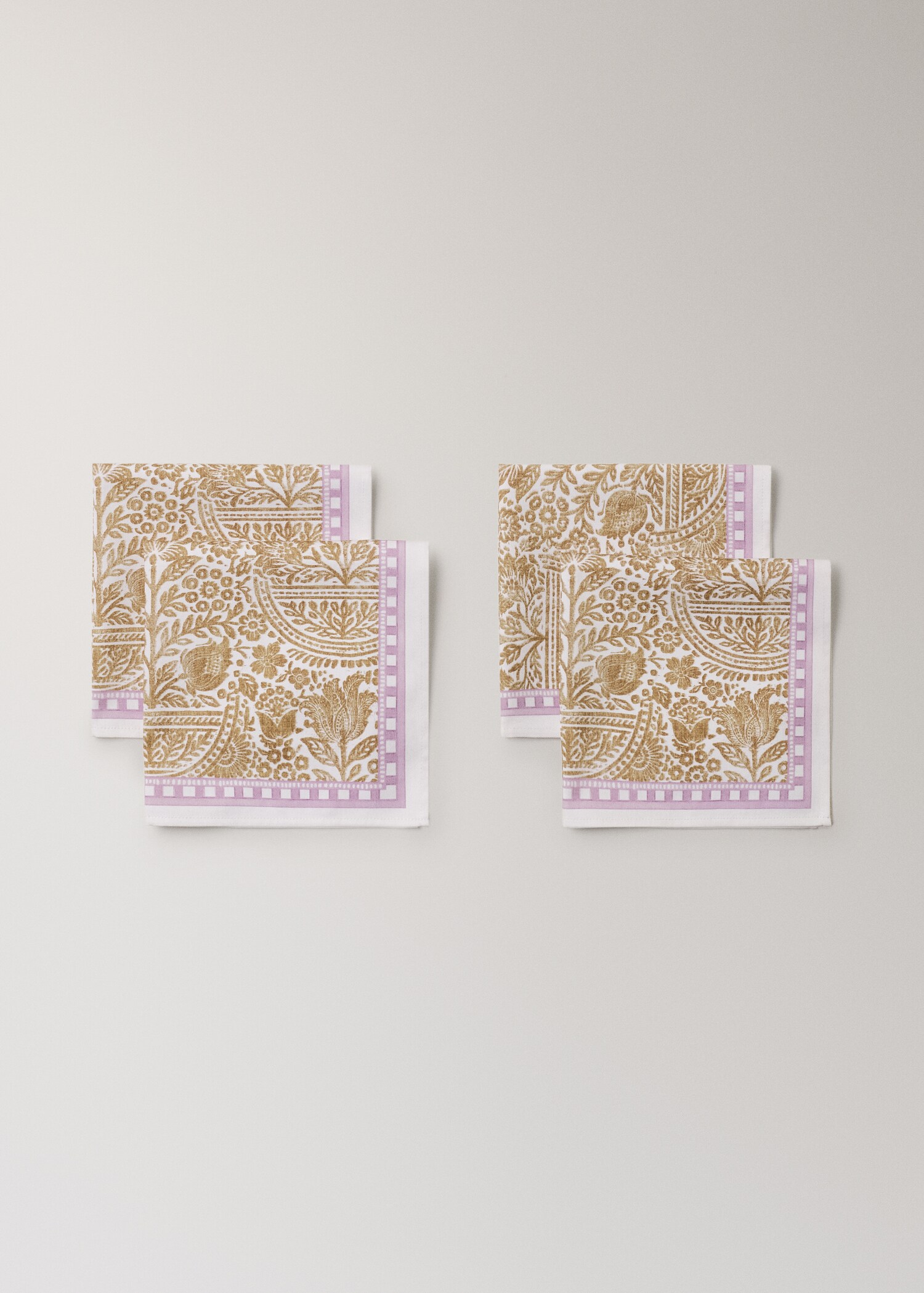 Csíkos pamutszalvéták virágos motívumokkal - A termék adatai 1