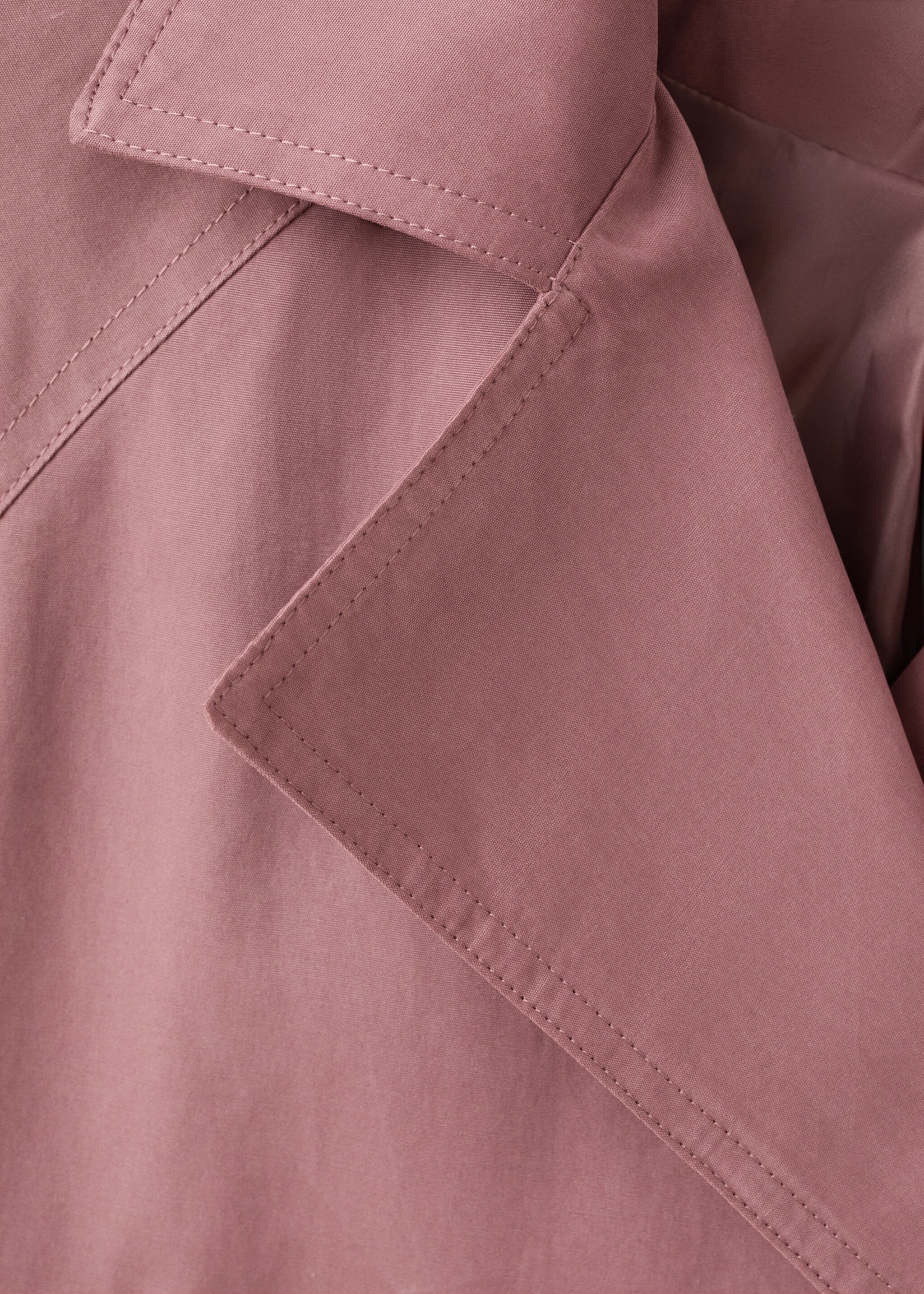 Short trench coat - Details of the article 8, Pink. Ref: 27051518-00.
