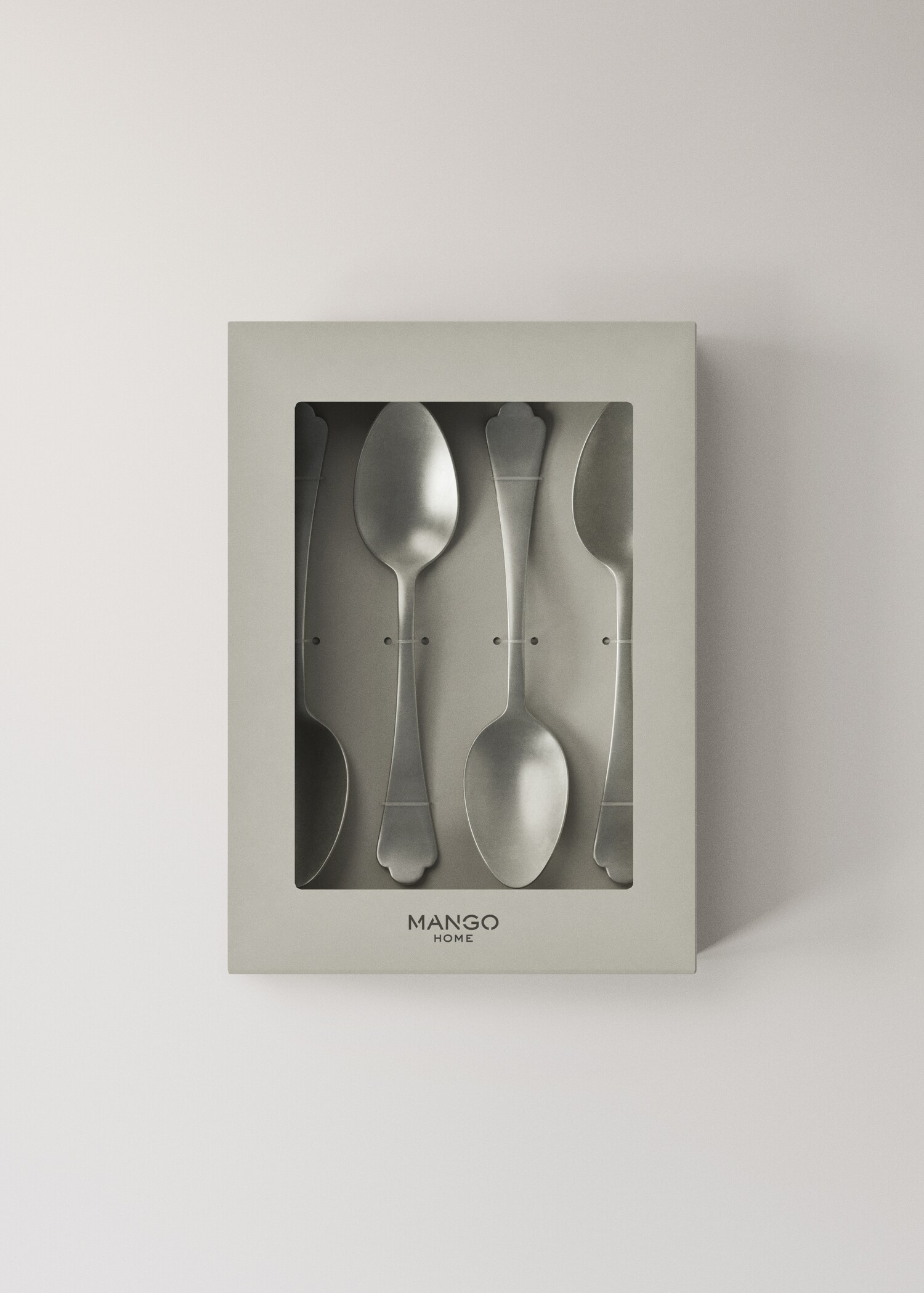 Sada 4 dezertních lžiček z matné nerezové oceli - Detail zboží 4