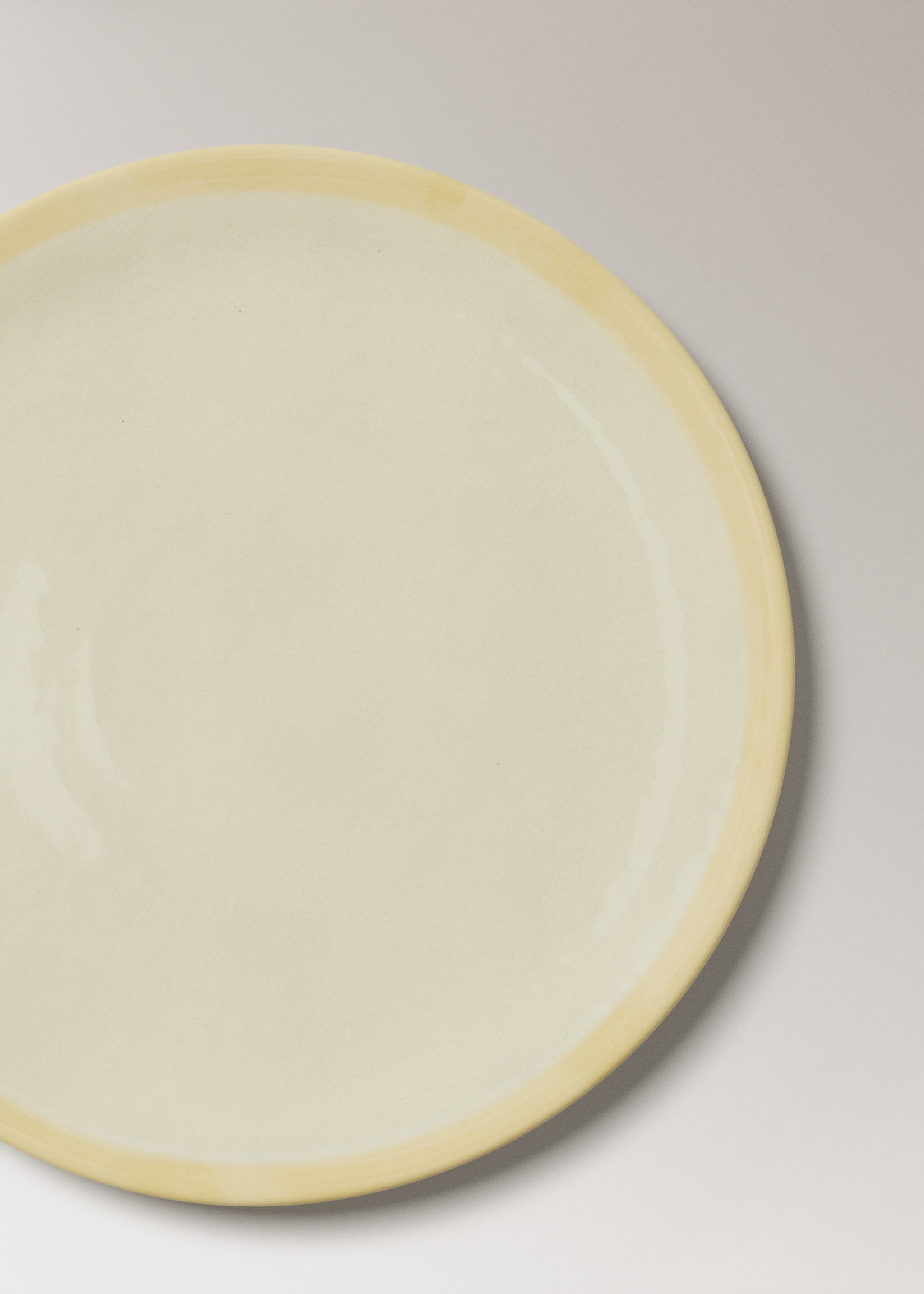Assiette plate grès contraste - Détail de l'article 1, Ocre. Ref: 27051523-00.