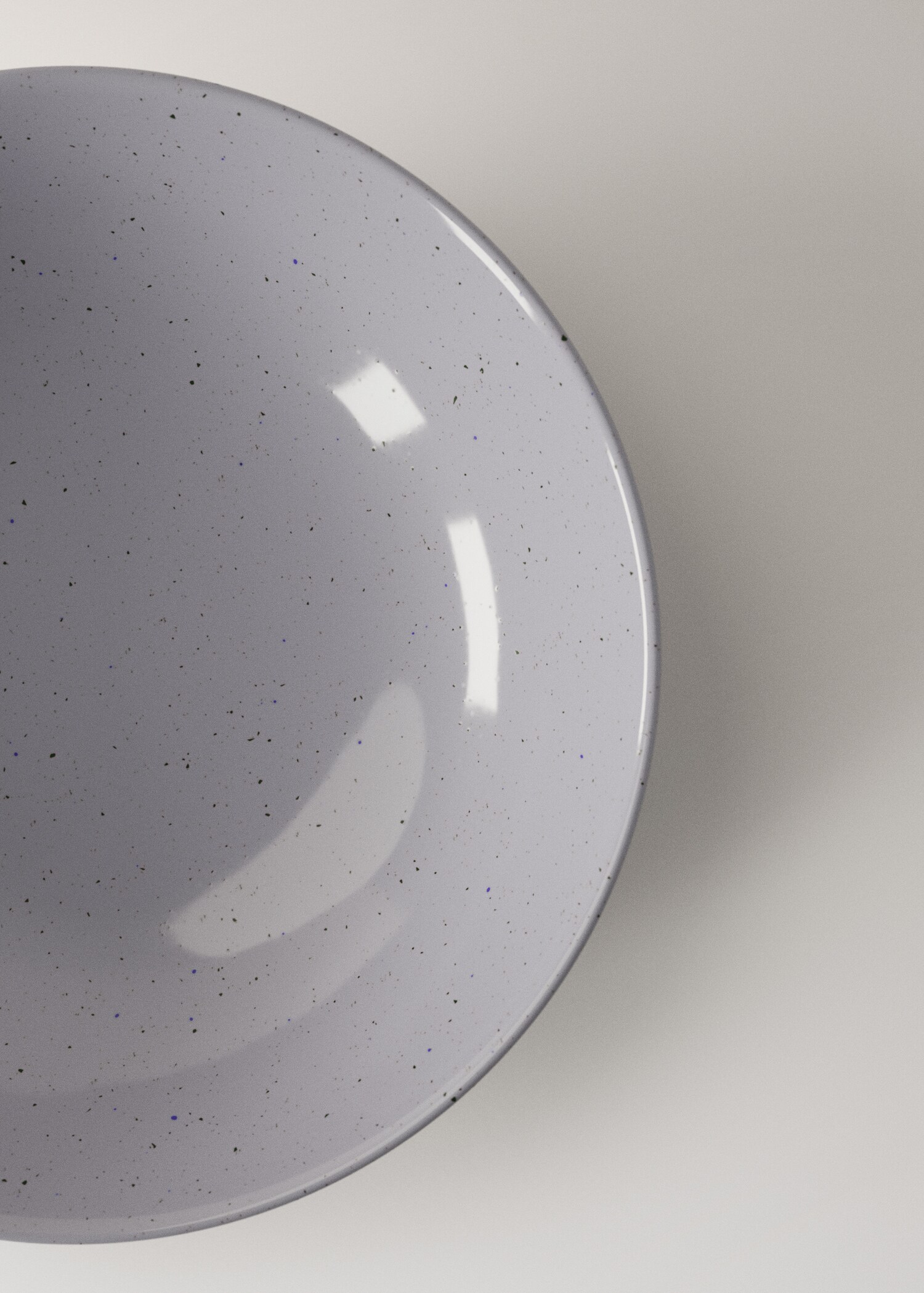 Deep stoneware plate with spots - Details of the article 2