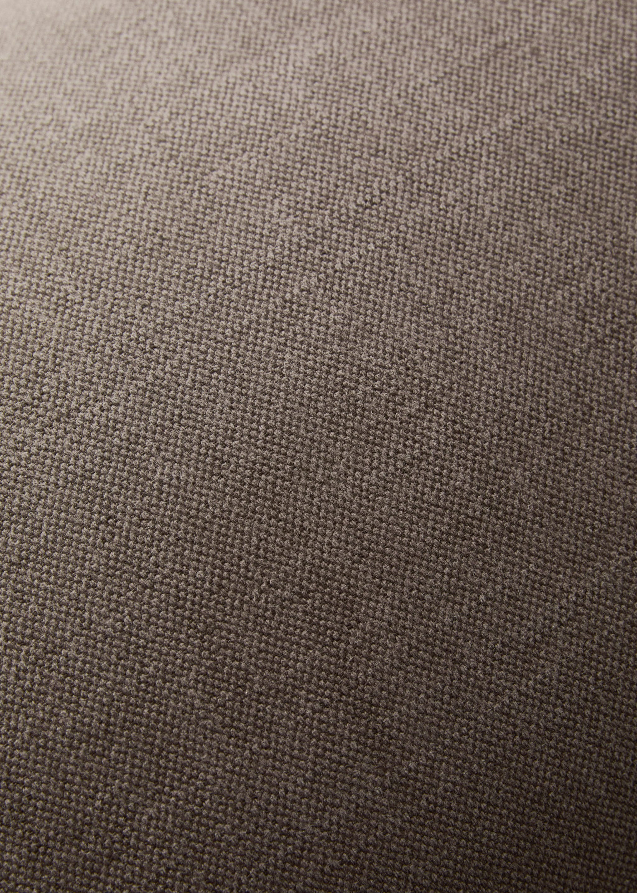 Povlak na polštář overlockový lem bavlna a len 40 x 60 cm - Detail zboží 3, Středně hnědá. Ref: 27051526-00.