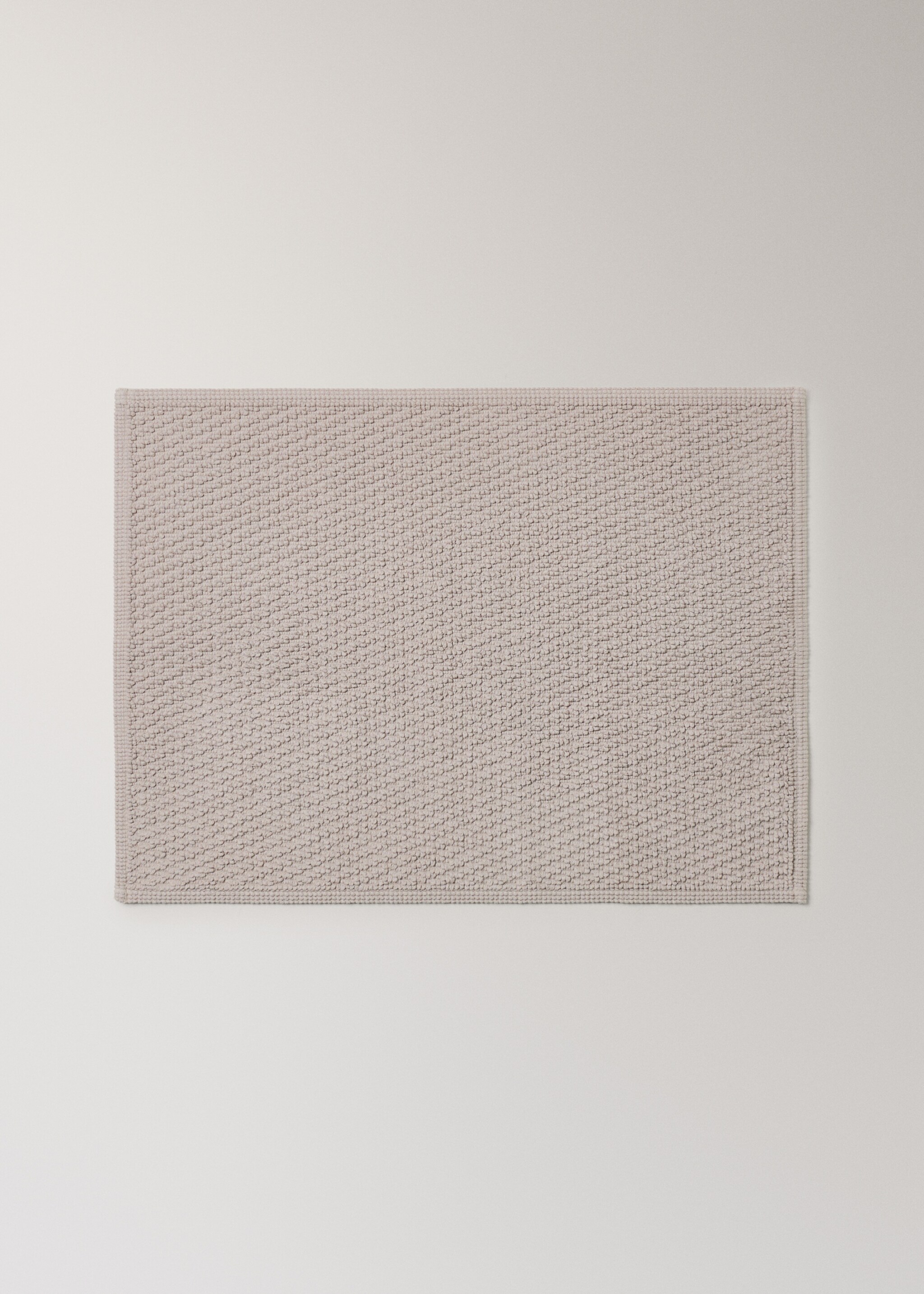 Waffle cotton looped bath mat - Article without model, Beige. Ref: 27051530-00.
