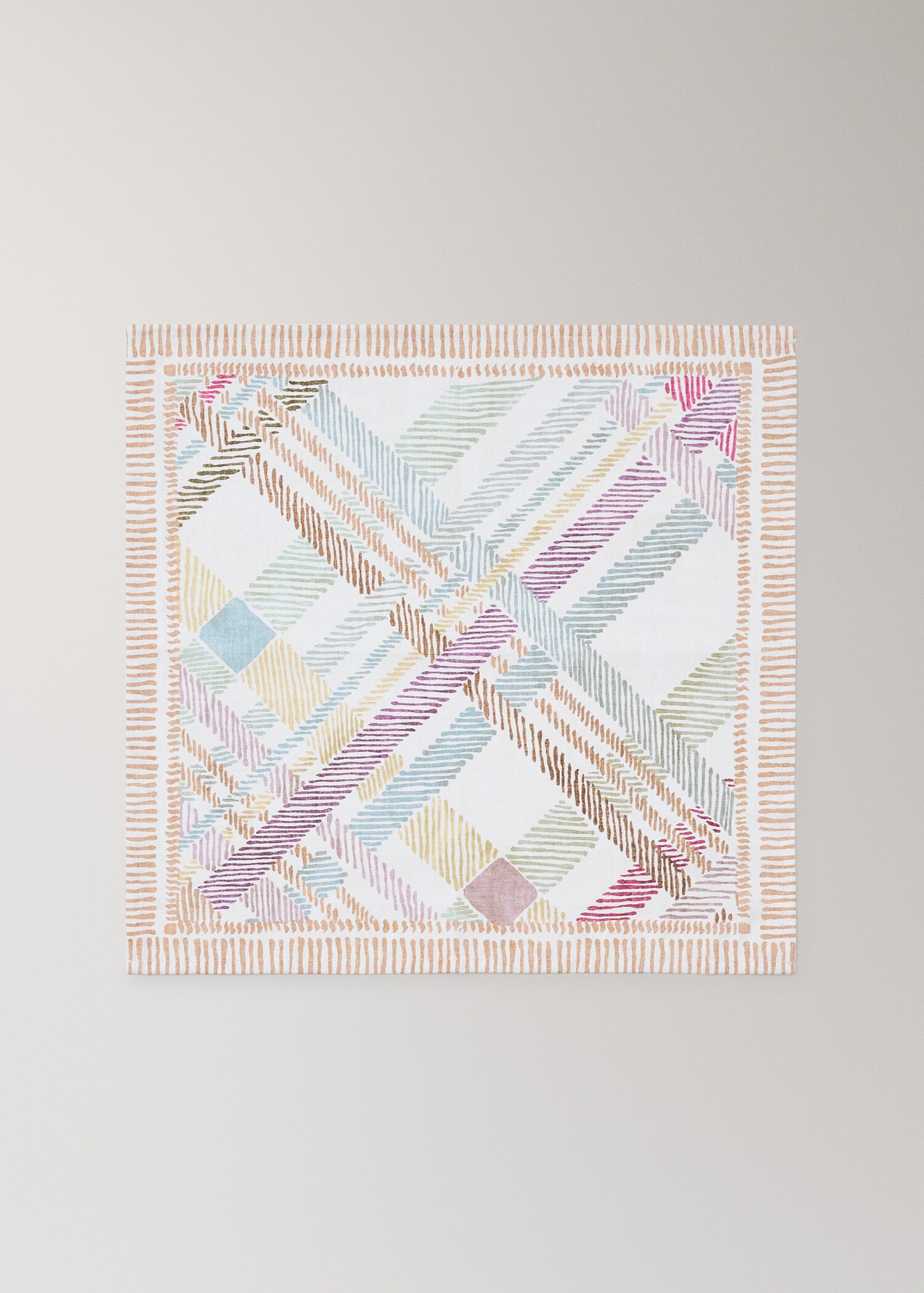 Mehrfarbige bedruckte Baumwollservietten - Artikel ohne Model