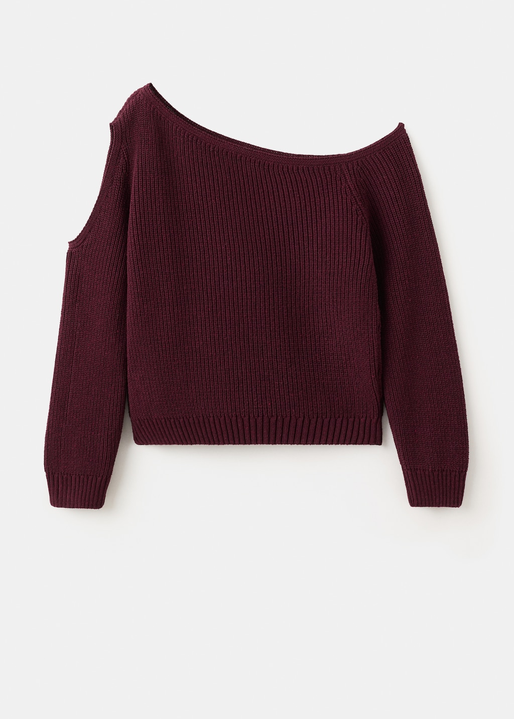 Asymmetrical sweater with shoulder opening