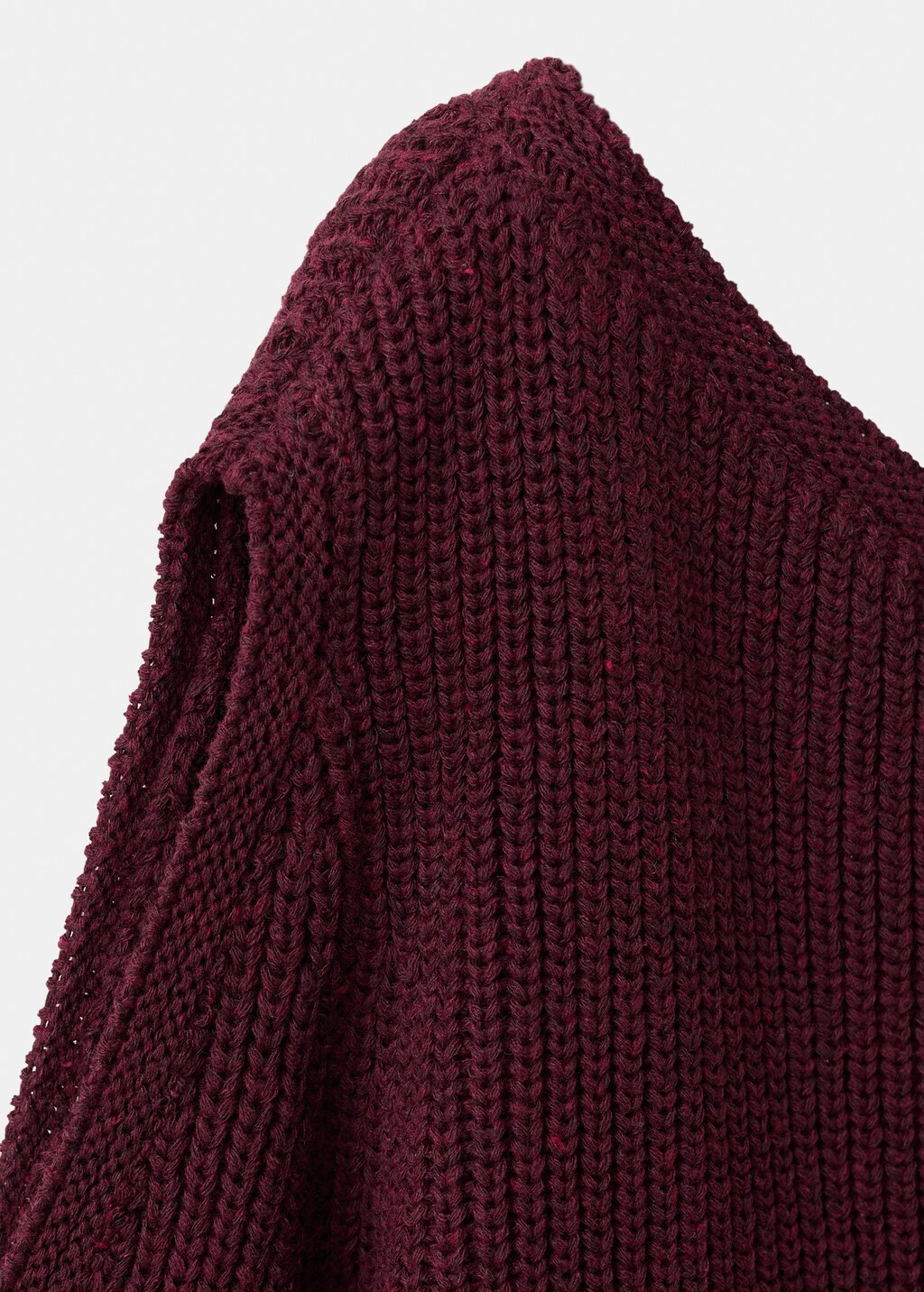 Asymmetrical sweater with shoulder opening