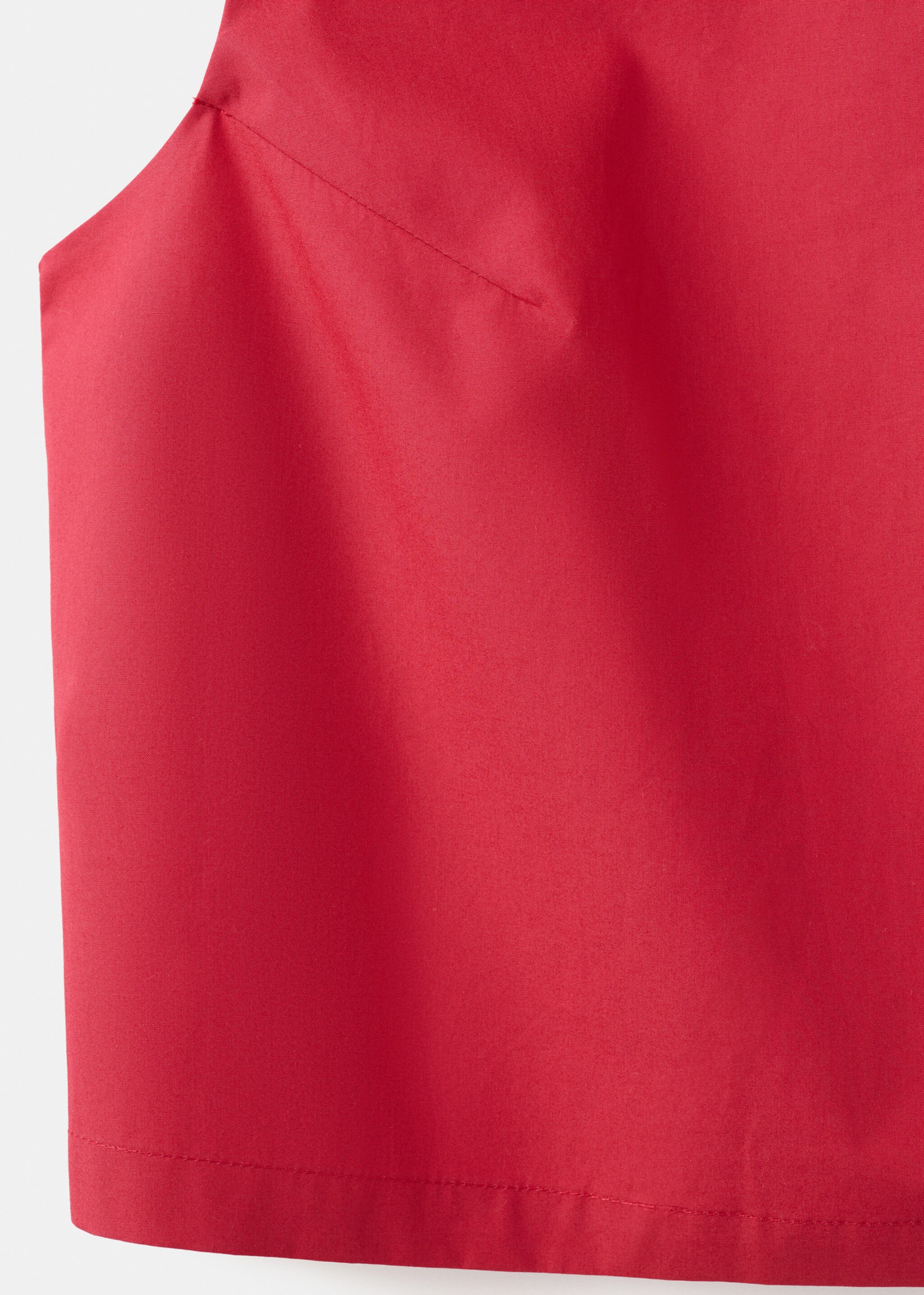 Buttoned crop top - Details of the article 8, Red. Ref: 27052538-00.