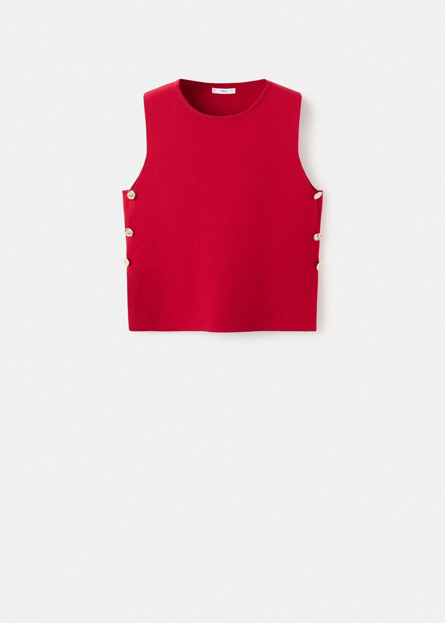 Knitted top with side buttons - Article without model