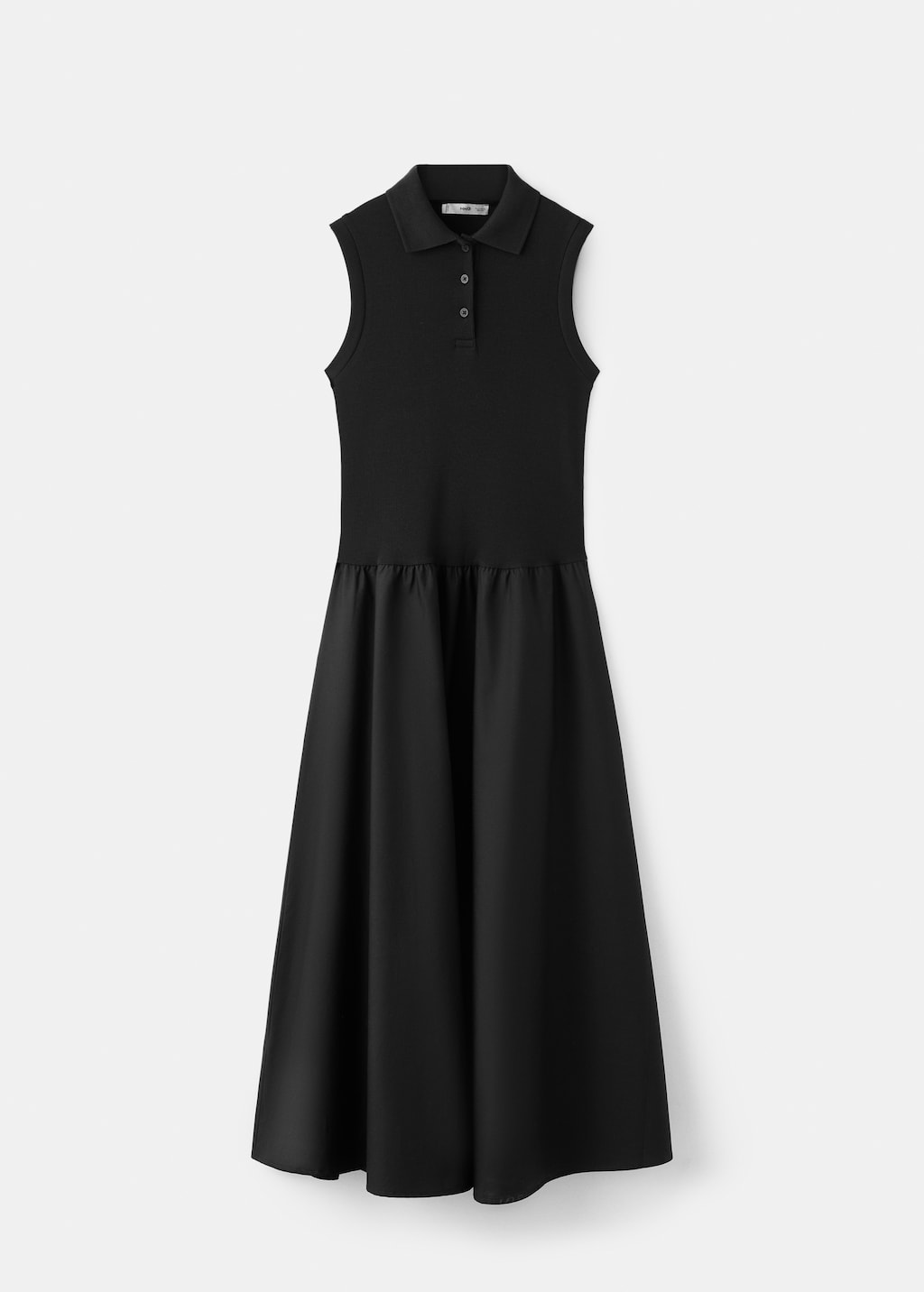 Polo collar mixed dress - image 5