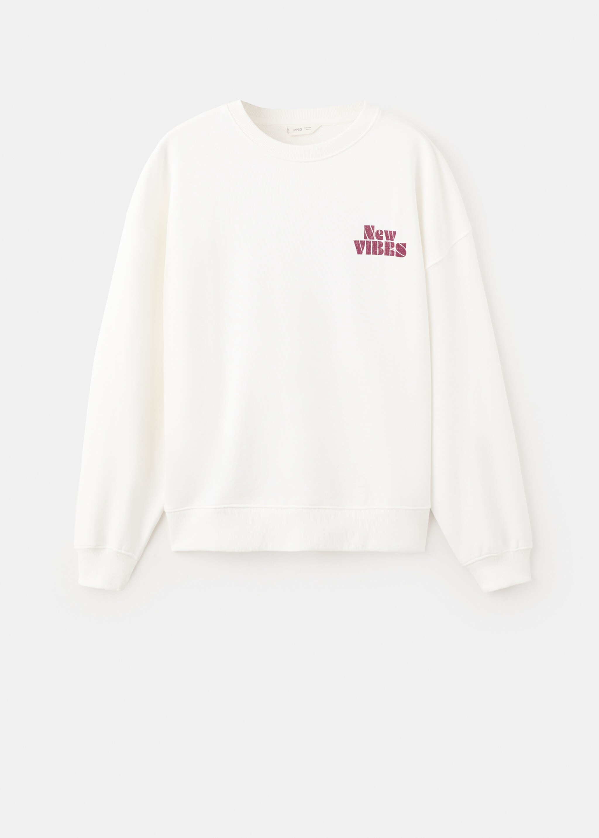 Printed cotton sweatshirt - Article without model, Off White. Ref: 27052543-00.