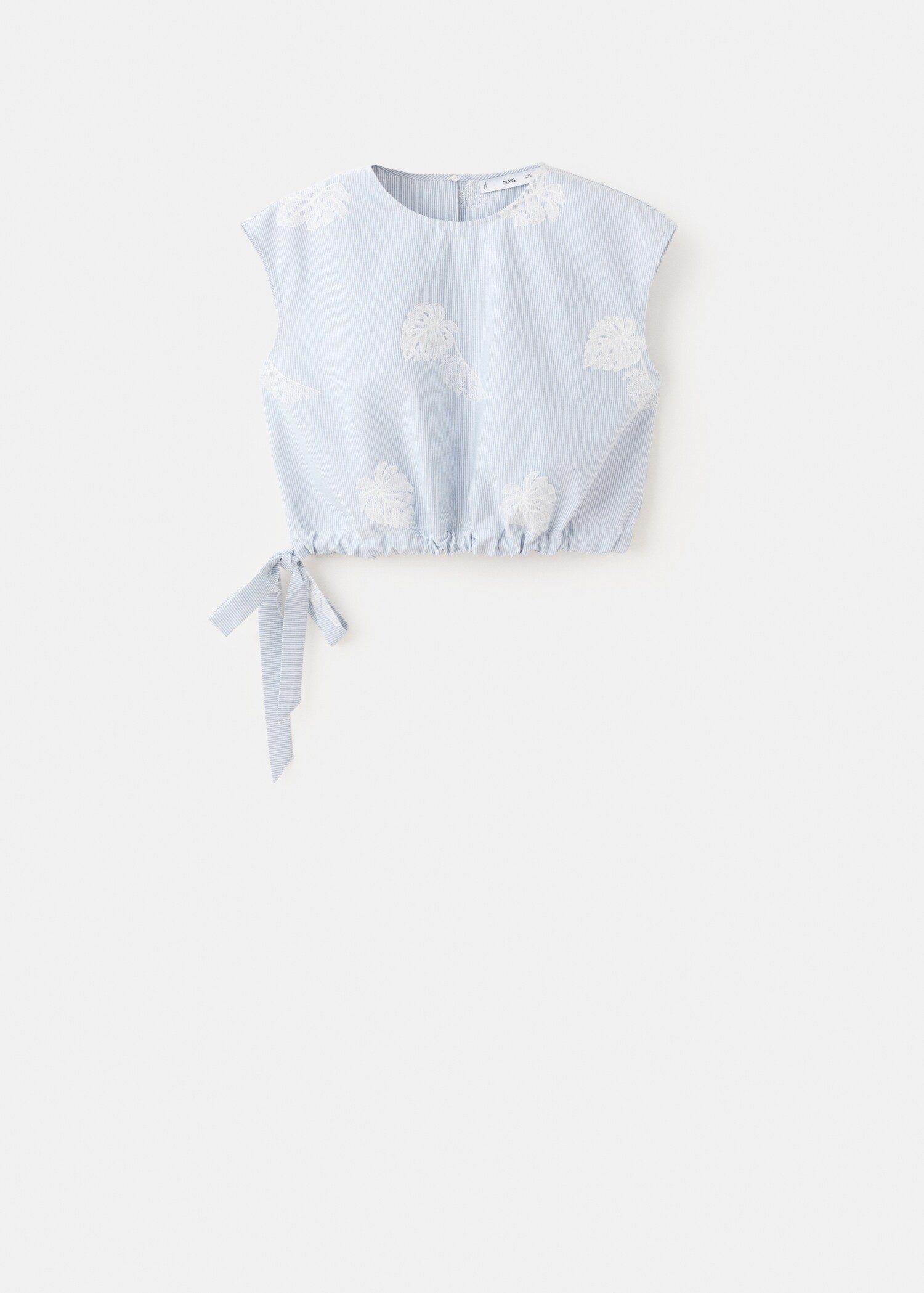 Embroidered striped top - Article without model