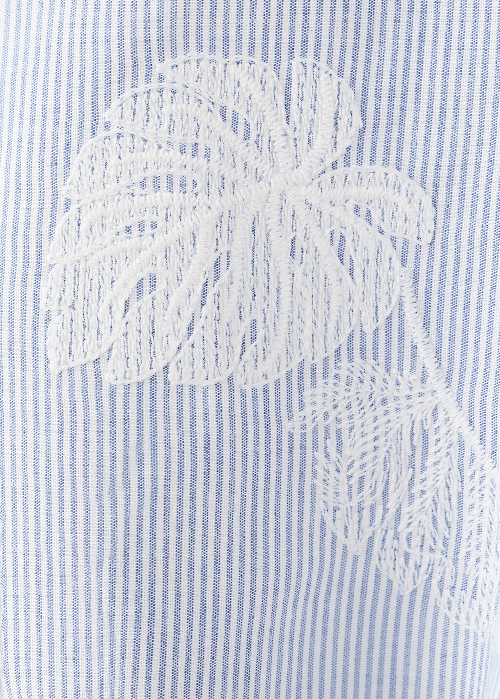 Mango Embroidered striped top