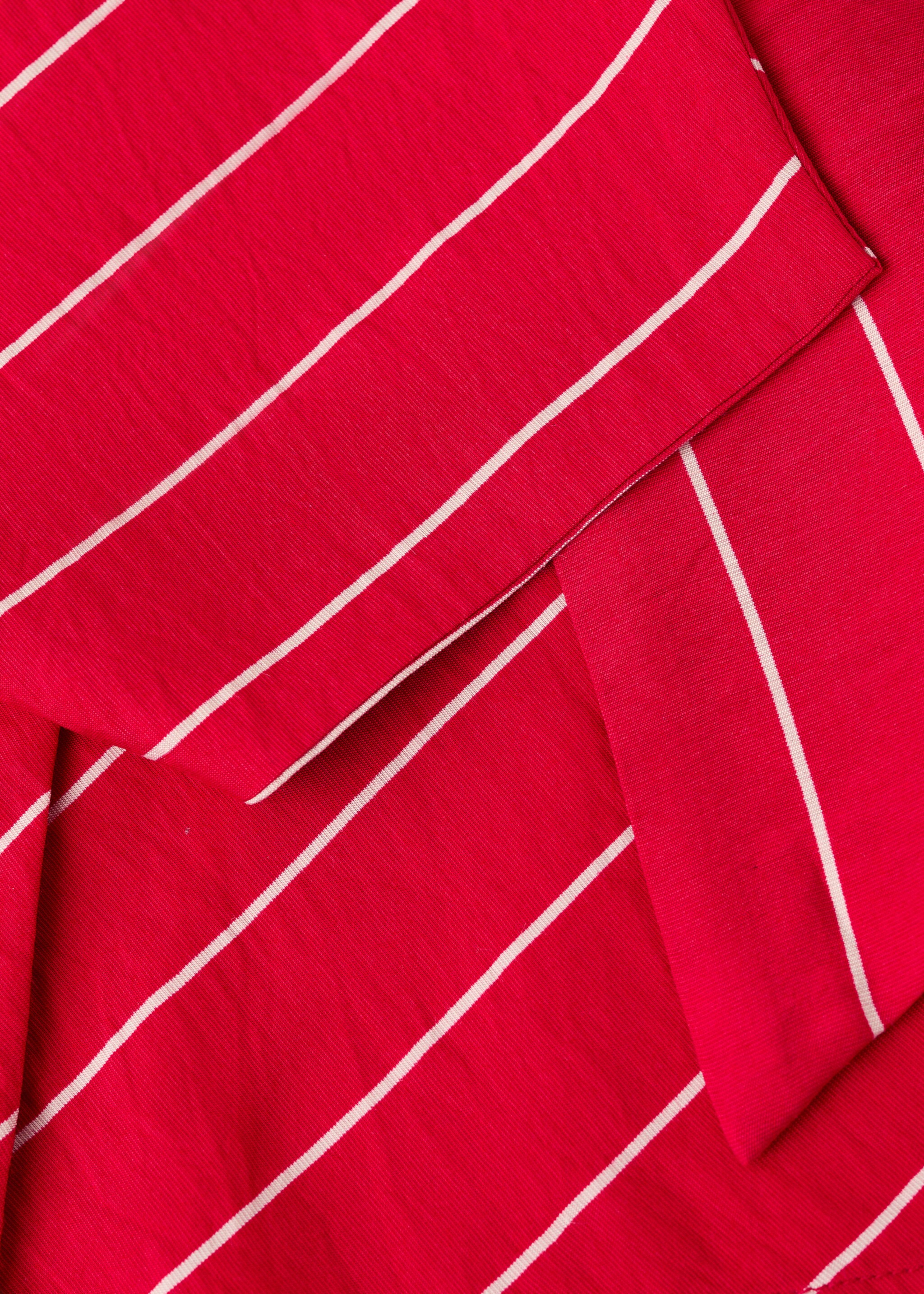 Striped blouse with scarf - Details of the article 0, Red. Ref: 27052547-00.