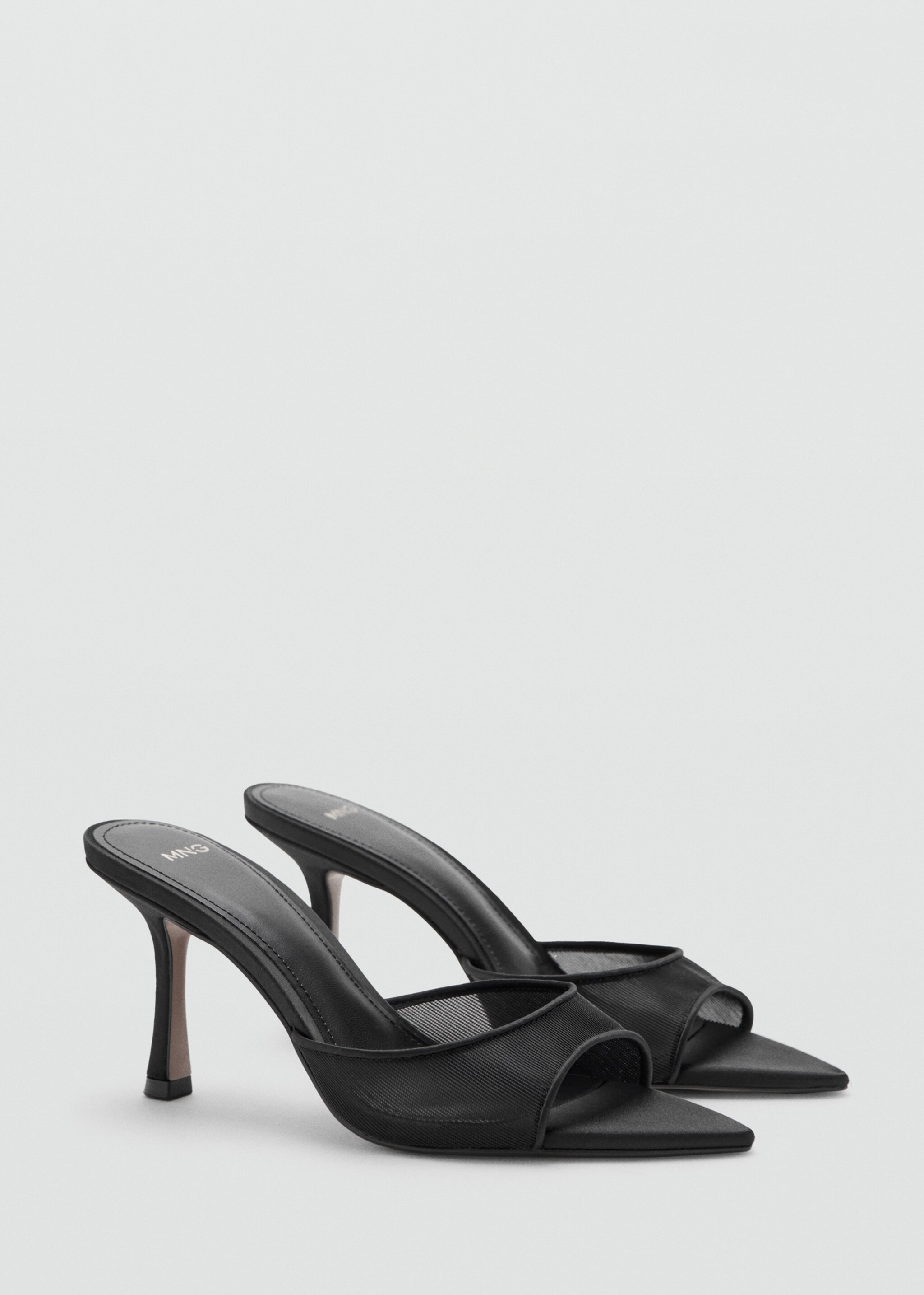 Pointed heel sandals - Medium plane, Black. Ref: 27052552-00.