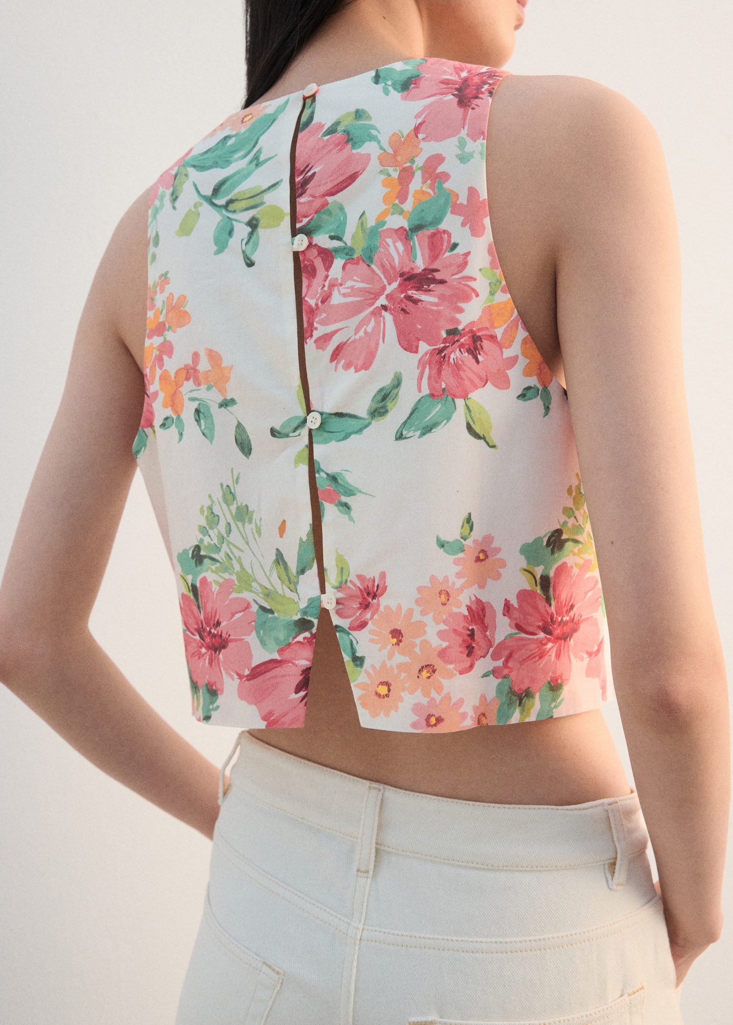 Printed crop top - Reverse of the article