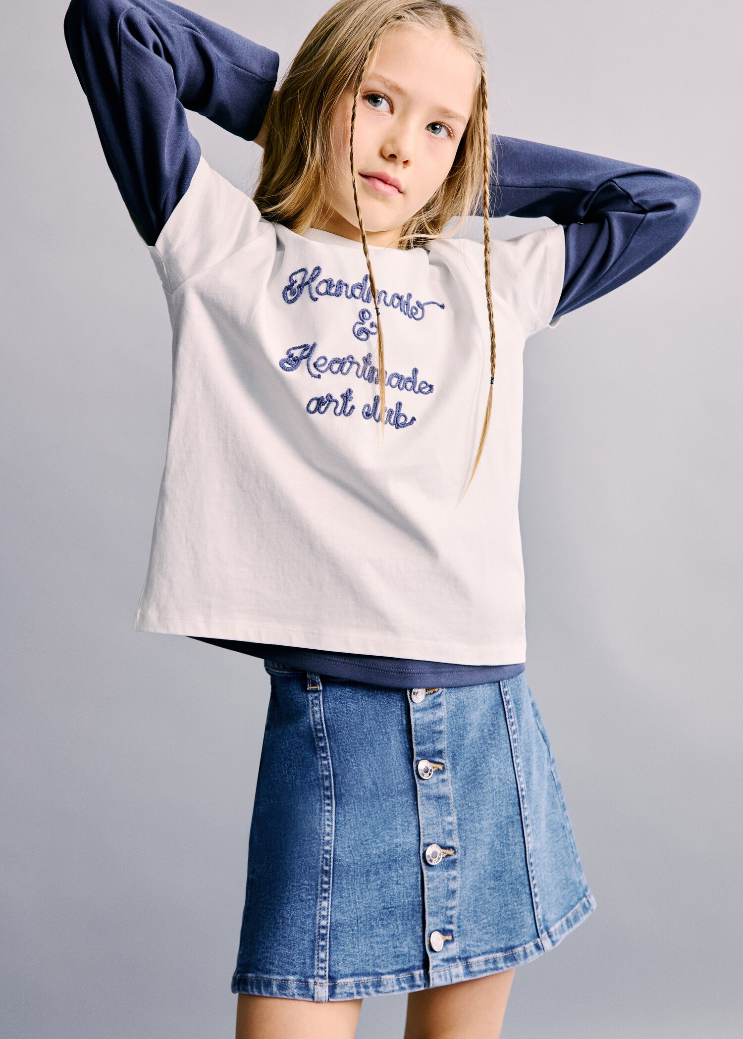 Denim short skirt - Medium plane