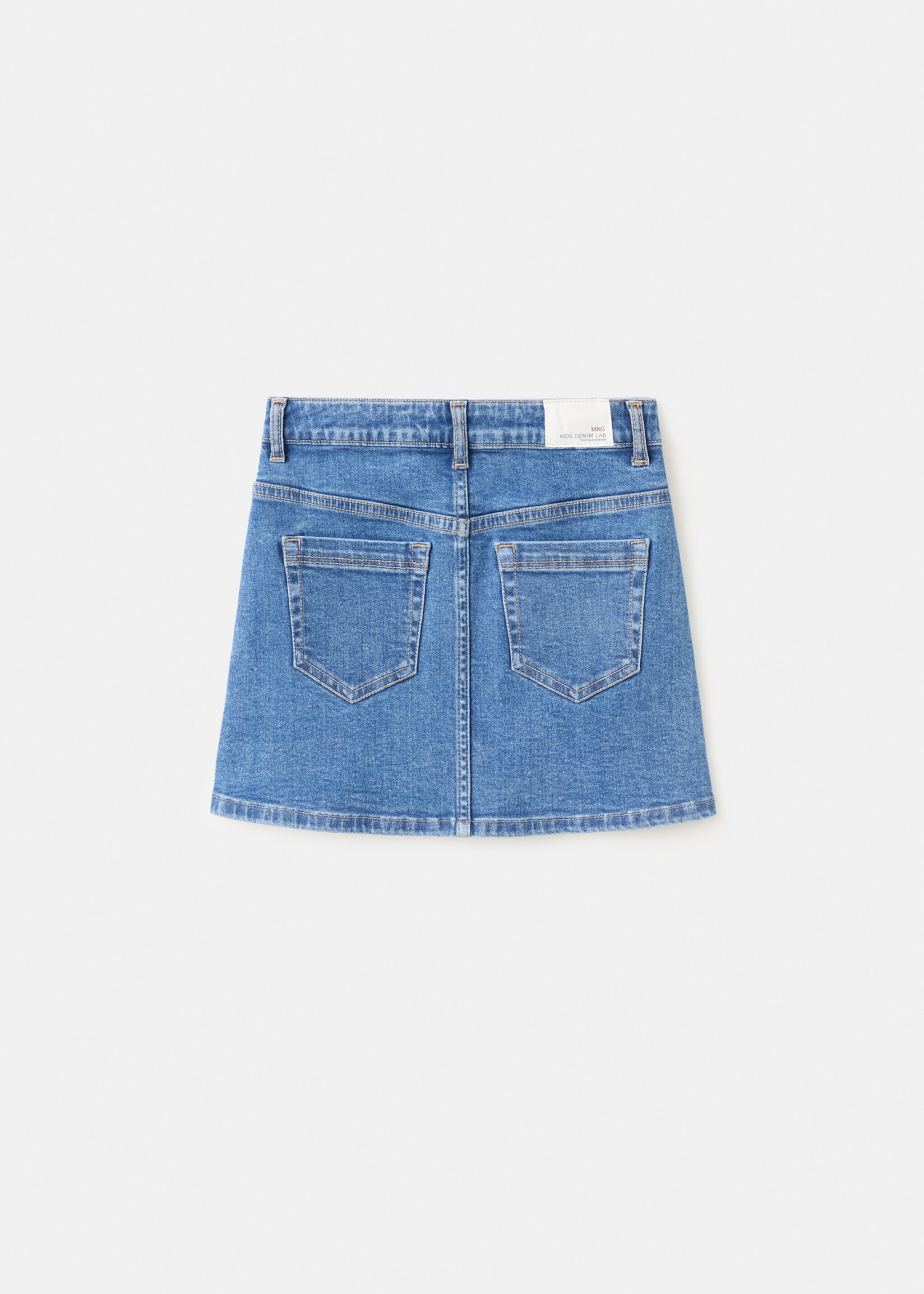 تنورة قصيرة من الدنيم - الجهة الخلفية للمنتج, أزرق غامق. Ref: 27052888-00.