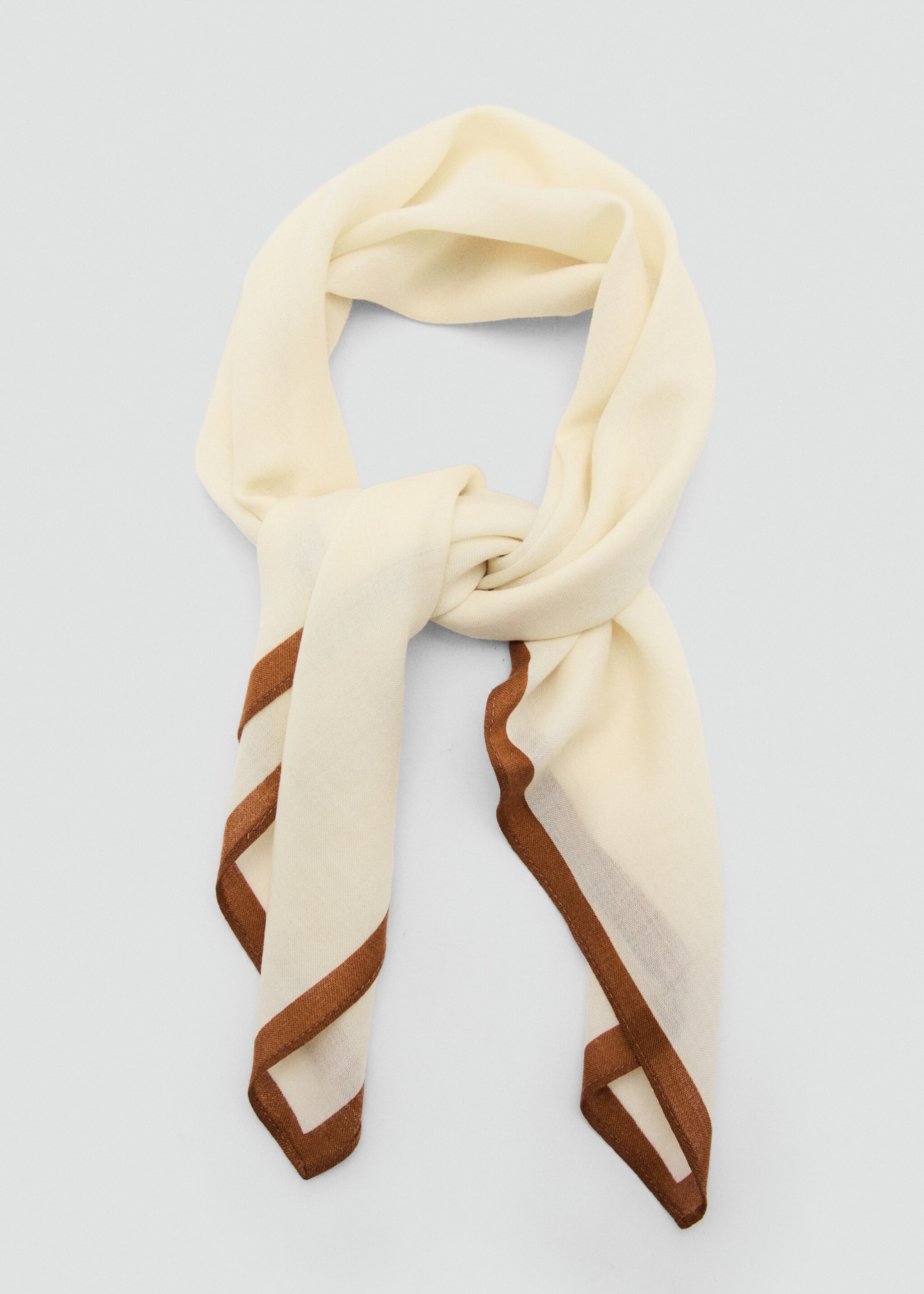 Foulard laine - Détail de l'article 1, Écru. Ref: 27052890-00.