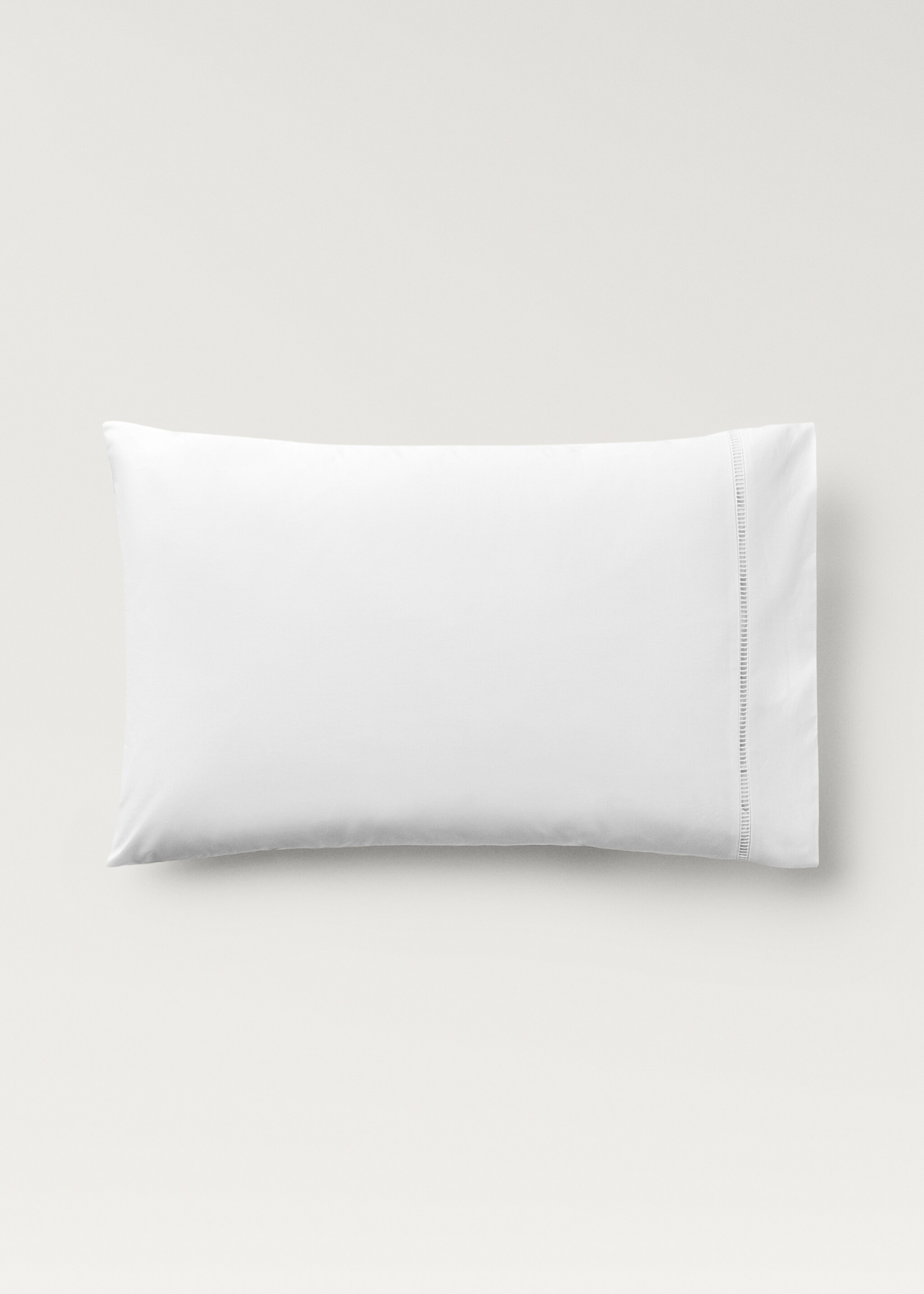 Pillowcase hemstitch detail 50x75cm - Article without model, White. Ref: 27052891-00.