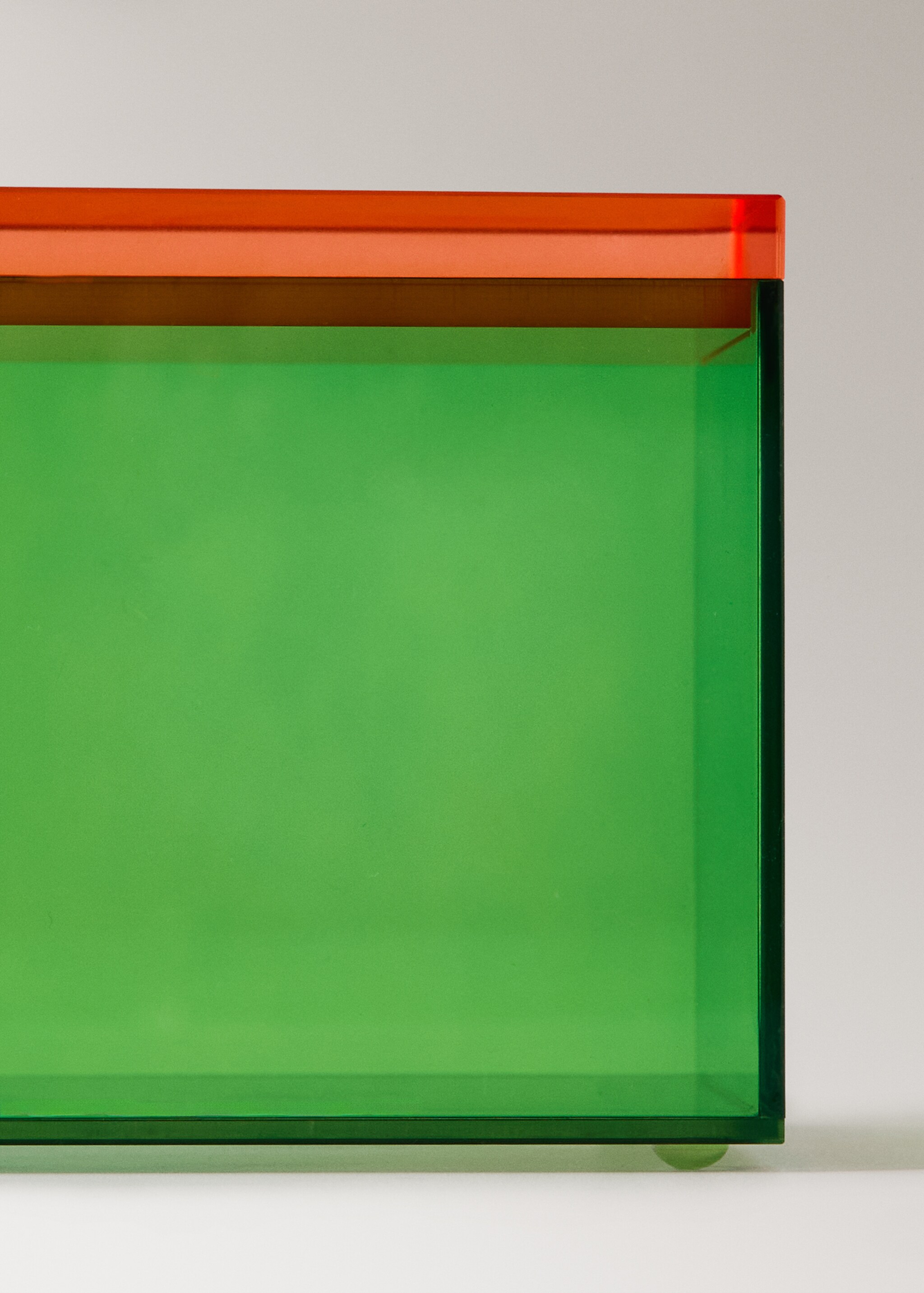 Маленька двоколірна акрилова коробка - Детальніше про товар 2, Більярдний зелений. Ref: 27052896-00.