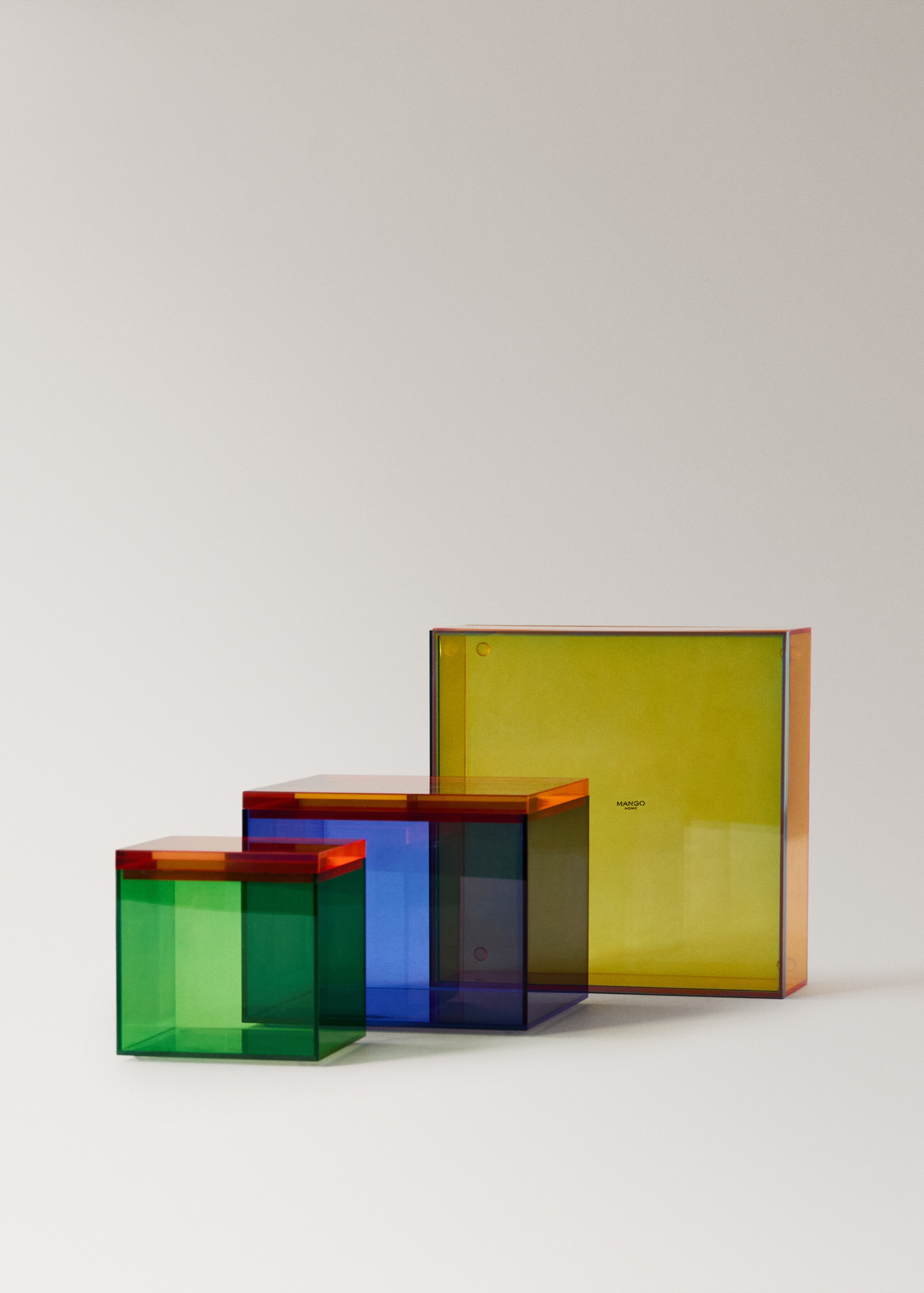 Маленька двоколірна акрилова коробка - Детальніше про товар 3, Більярдний зелений. Ref: 27052896-00.