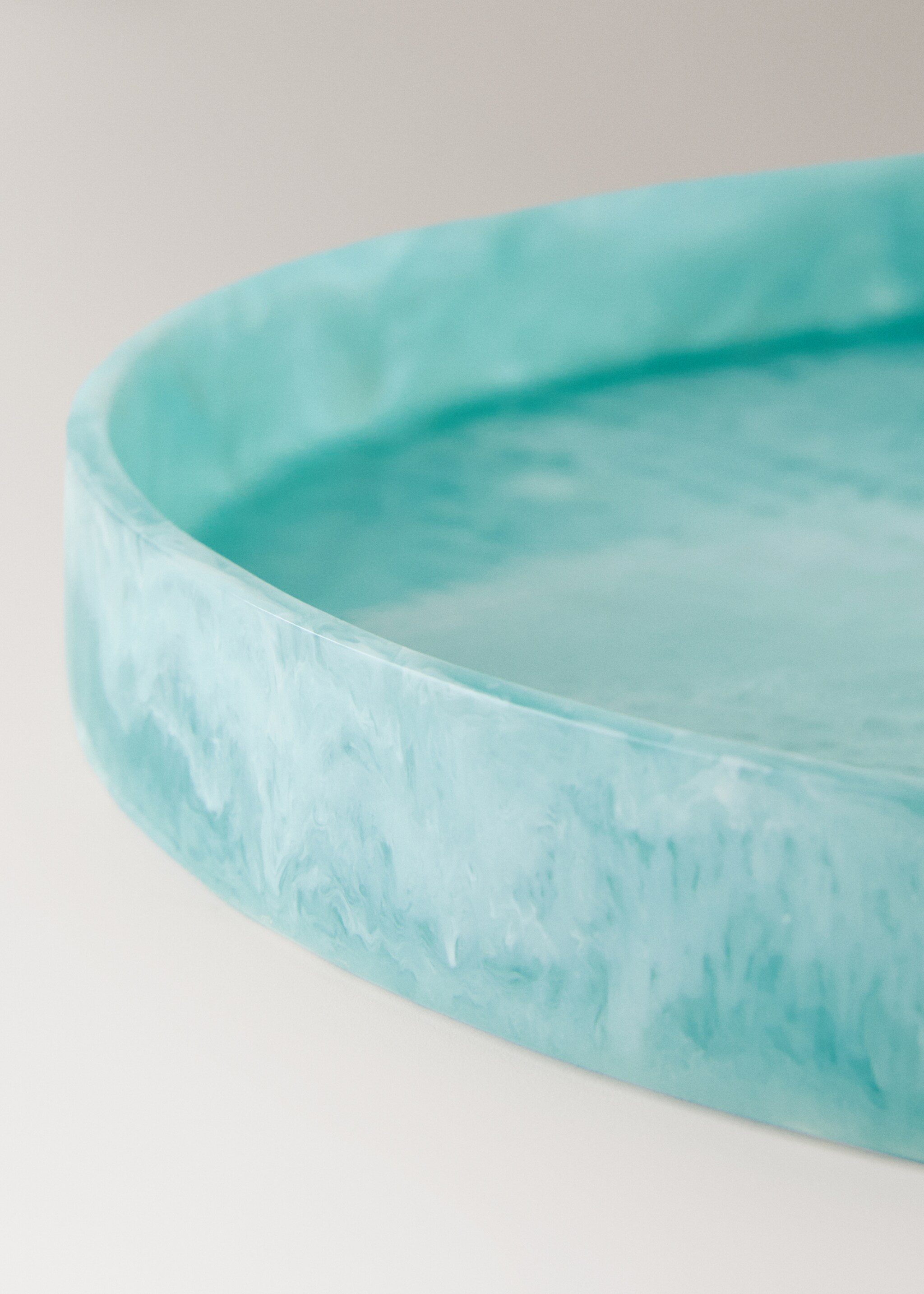 Safata decorativa resina mitjana - Detall de l'article 2, Turquesa. Ref: 27052897-00.