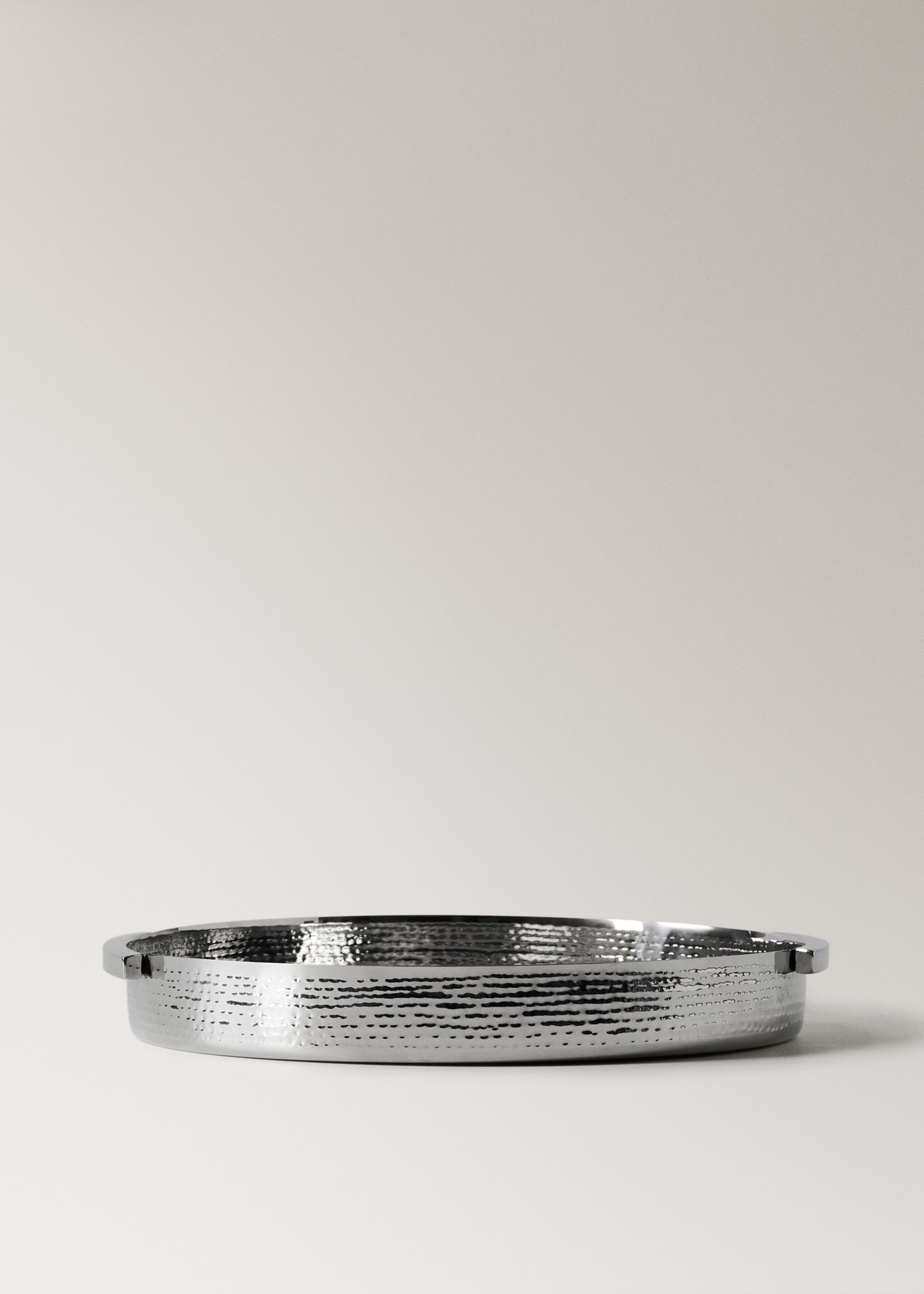 Decorative metal tray - Article without model, Silver. Ref: 27052905-00.