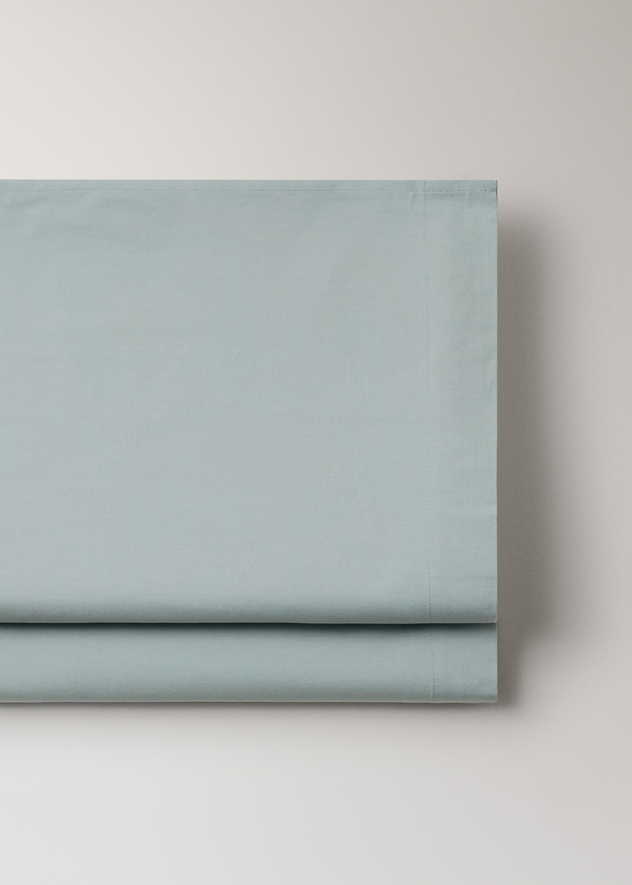 Llençol de sobre cotó percala 200 fils llit 150/160 cm - Detall de l'article 2, Verd aigua. Ref: 27052917-00.