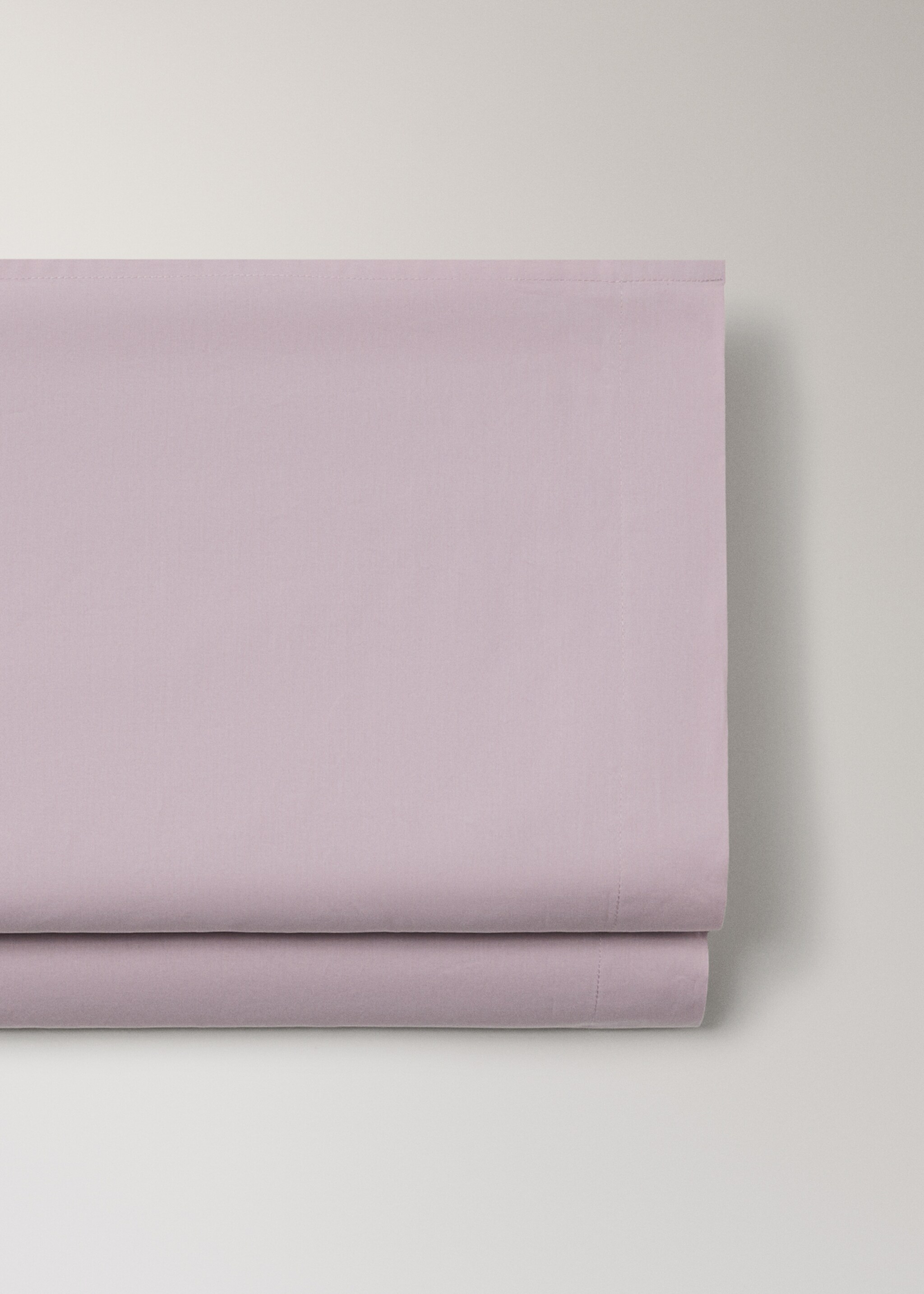 200-thread count percale cotton flat sheet for 150/160 cm bed - Article without model, Light/Pastel Purple. Ref: 27052917-00.
