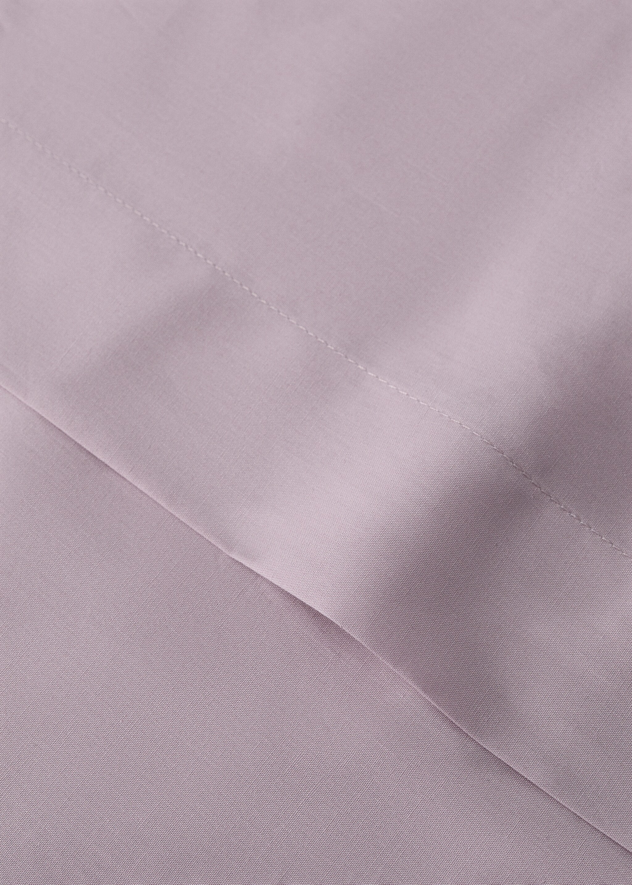 200-thread count percale cotton flat sheet for 150/160 cm bed - Details of the article 2, Light/Pastel Purple. Ref: 27052917-00.