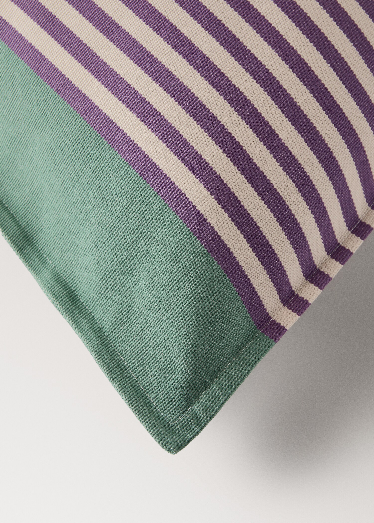 Cotton stripe cushion cover 50x50cm - Details of the article 1
