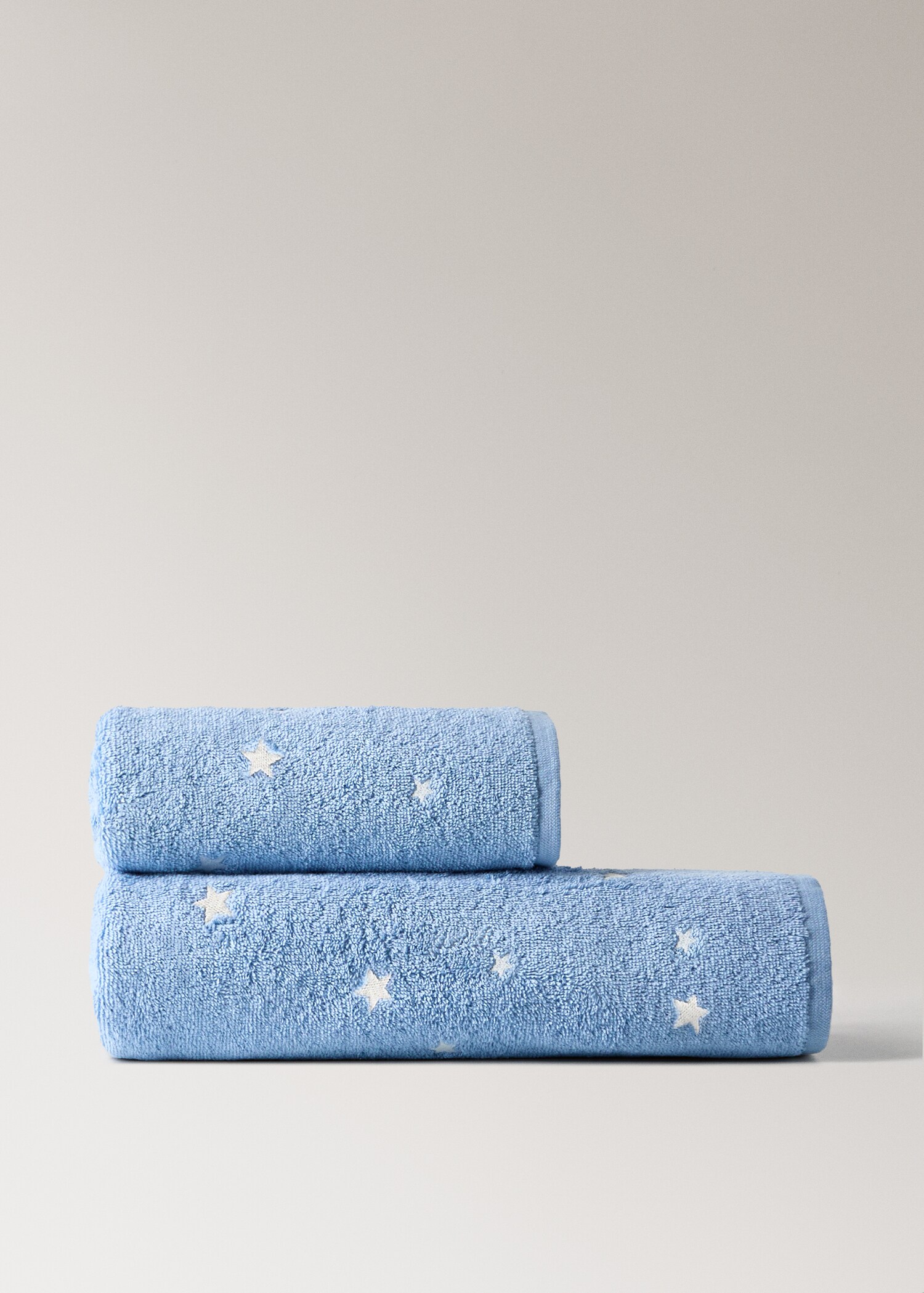 Children's hand towel with fluorescent stars - Article without model