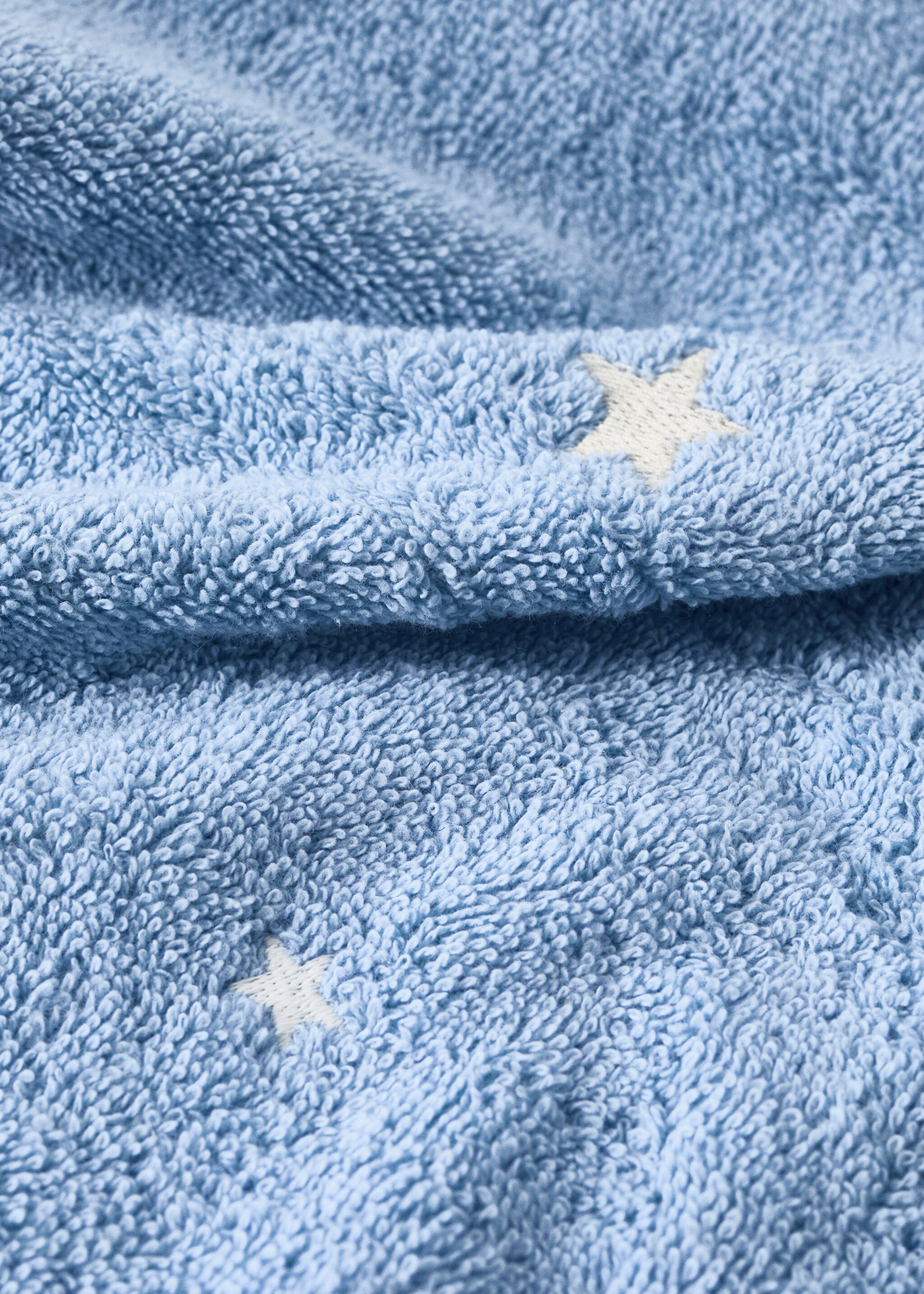 Kinder-Badehandtuch mit fluoreszierenden Sternen - Detail des Artikels 1, Blau. Ref: 27052933-00.