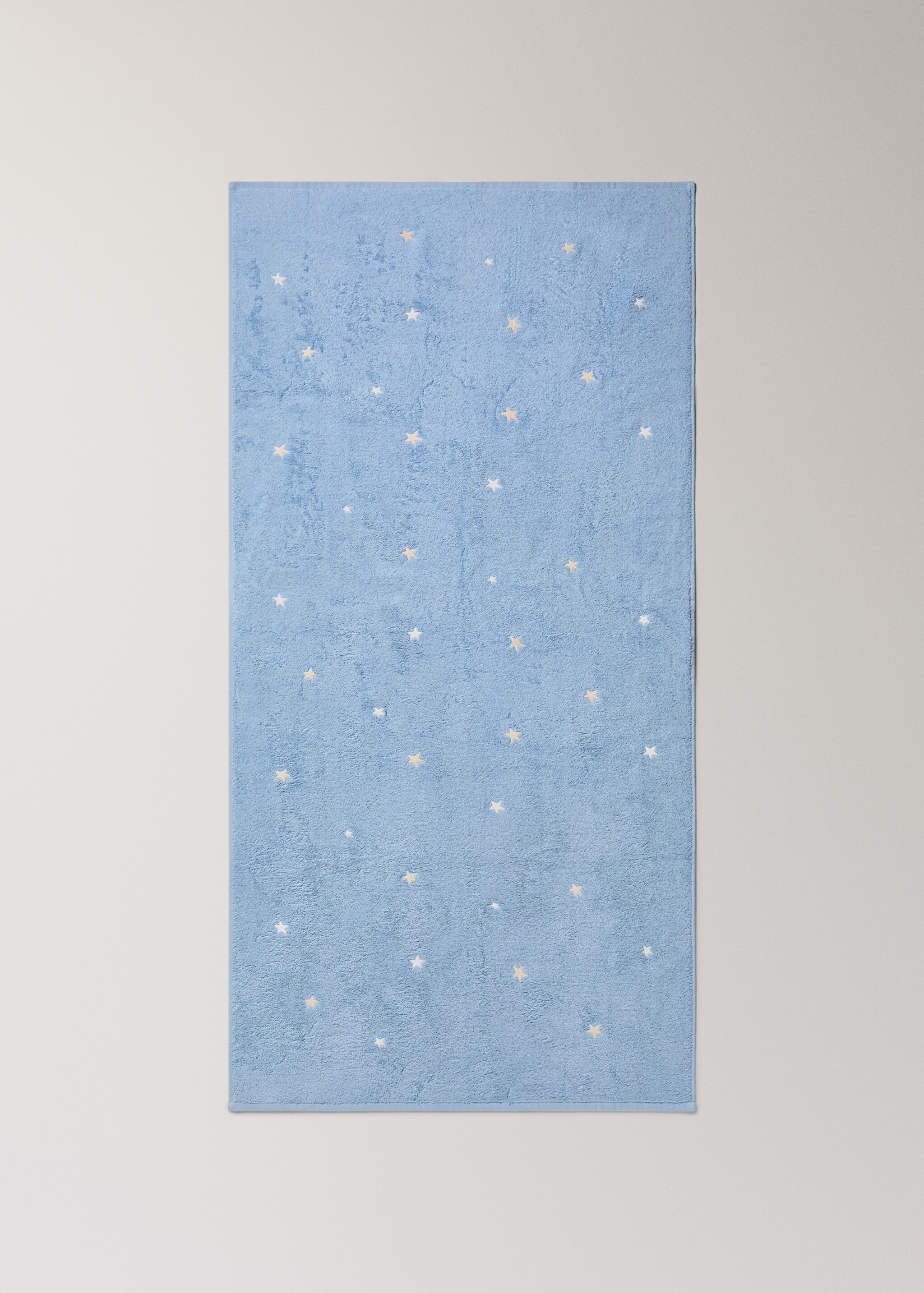 Kinder-Badehandtuch mit fluoreszierenden Sternen - Detail des Artikels 3, Blau. Ref: 27052933-00.