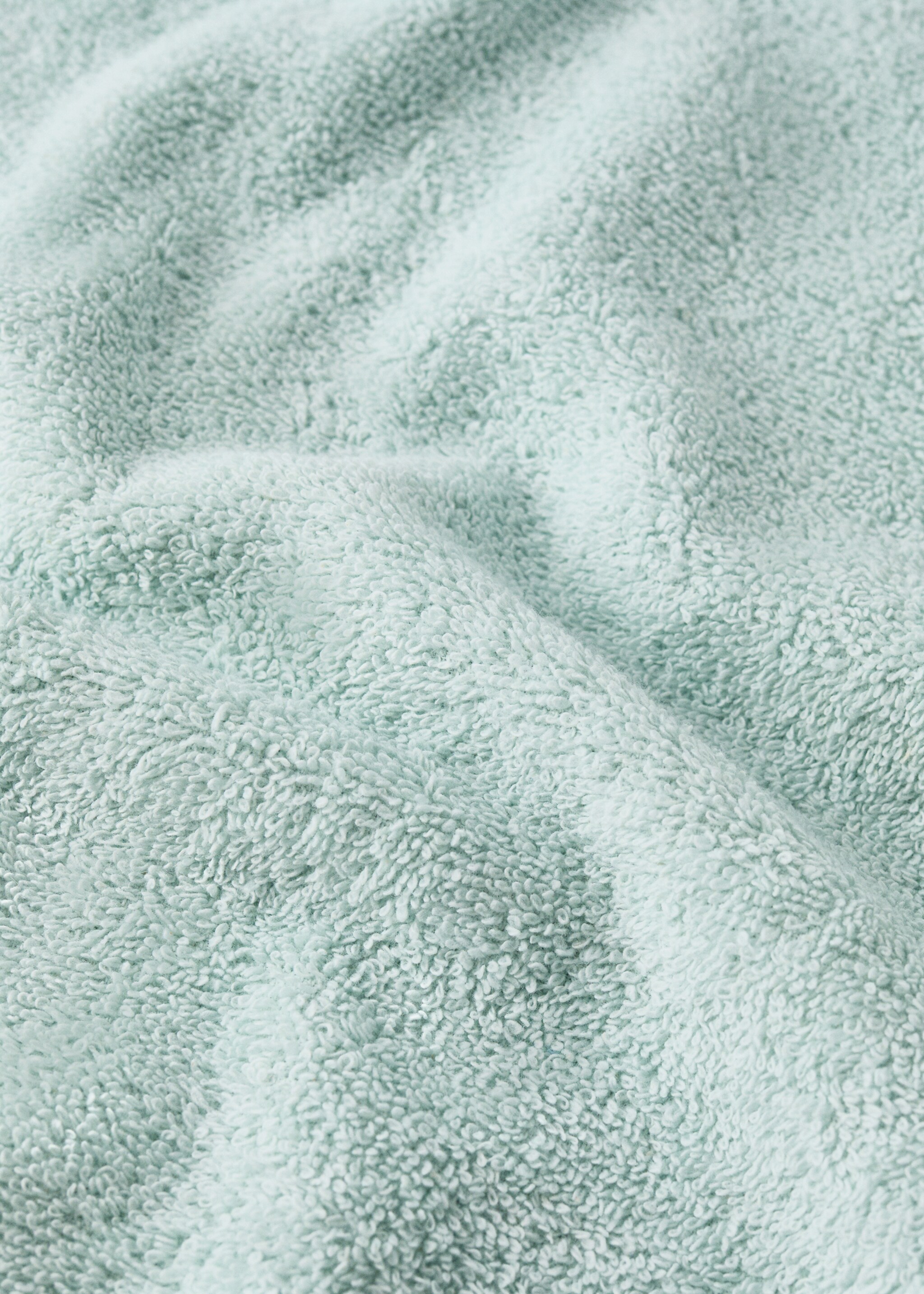 Children's bath cape with contrasting trim - Details of the article 1, Mint Green. Ref: 27052934-00.