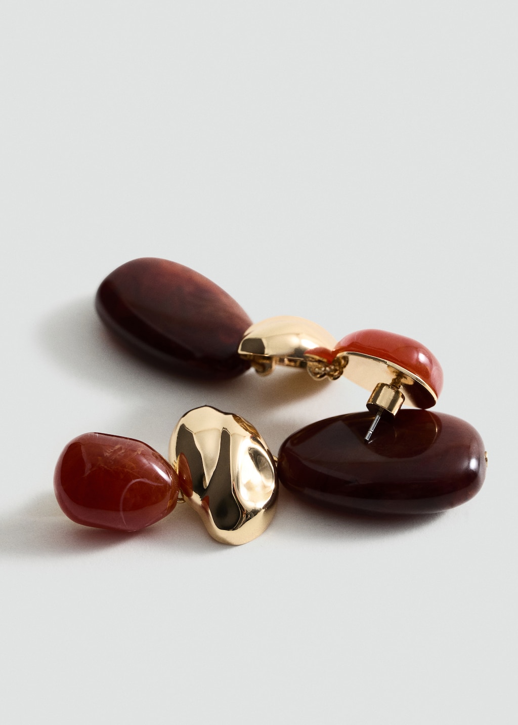 Combined resin hanging earrings - image 3