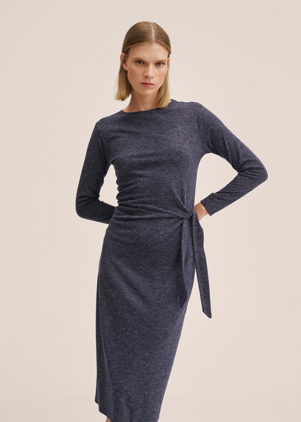 Mango Bow Knitted Dress Mango Knitted Dress With Bow Neckline 2026 Buy Mango  Online