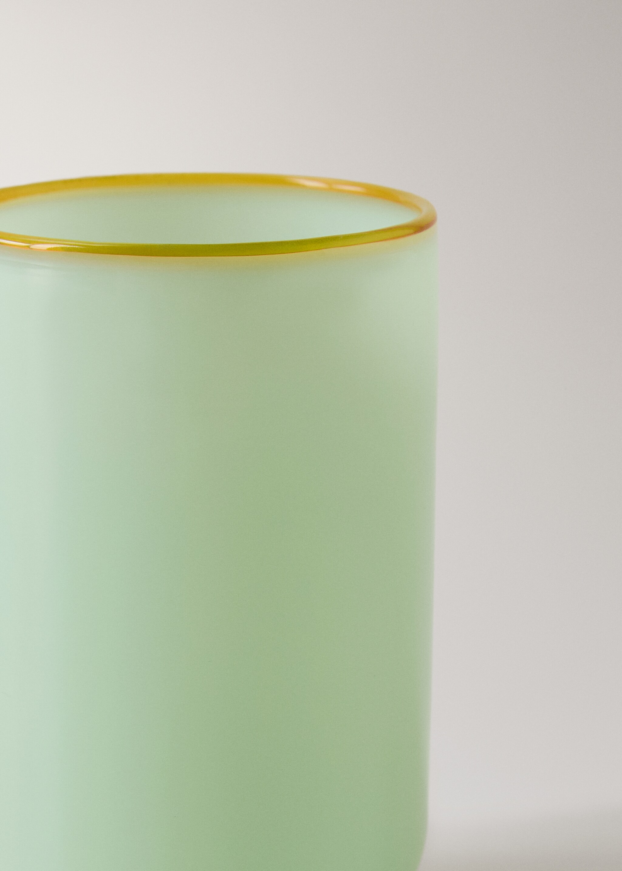 Coloured borosilicate bathroom glass - Details of the article 2, Mint Green. Ref: 27053272-00.